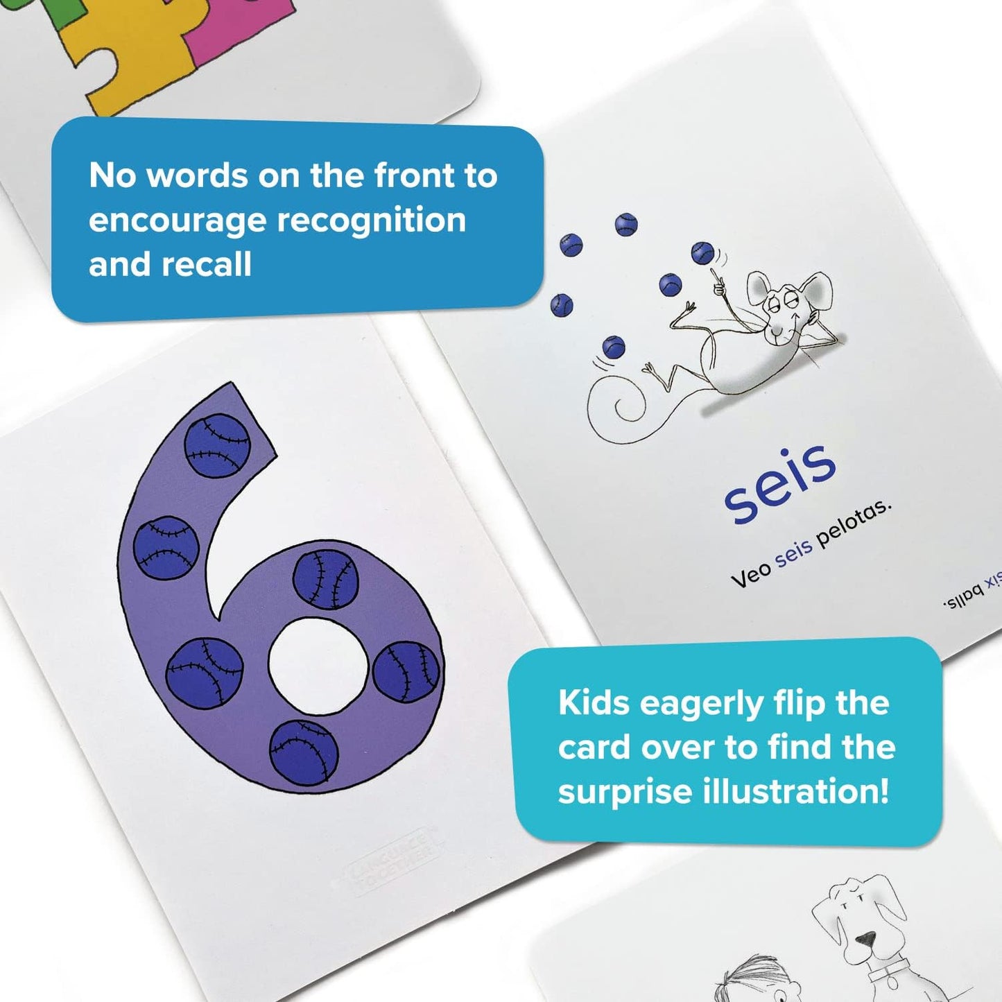 Language Together: Spanish Flash Cards for Kids — 100 First Words with Online Audio