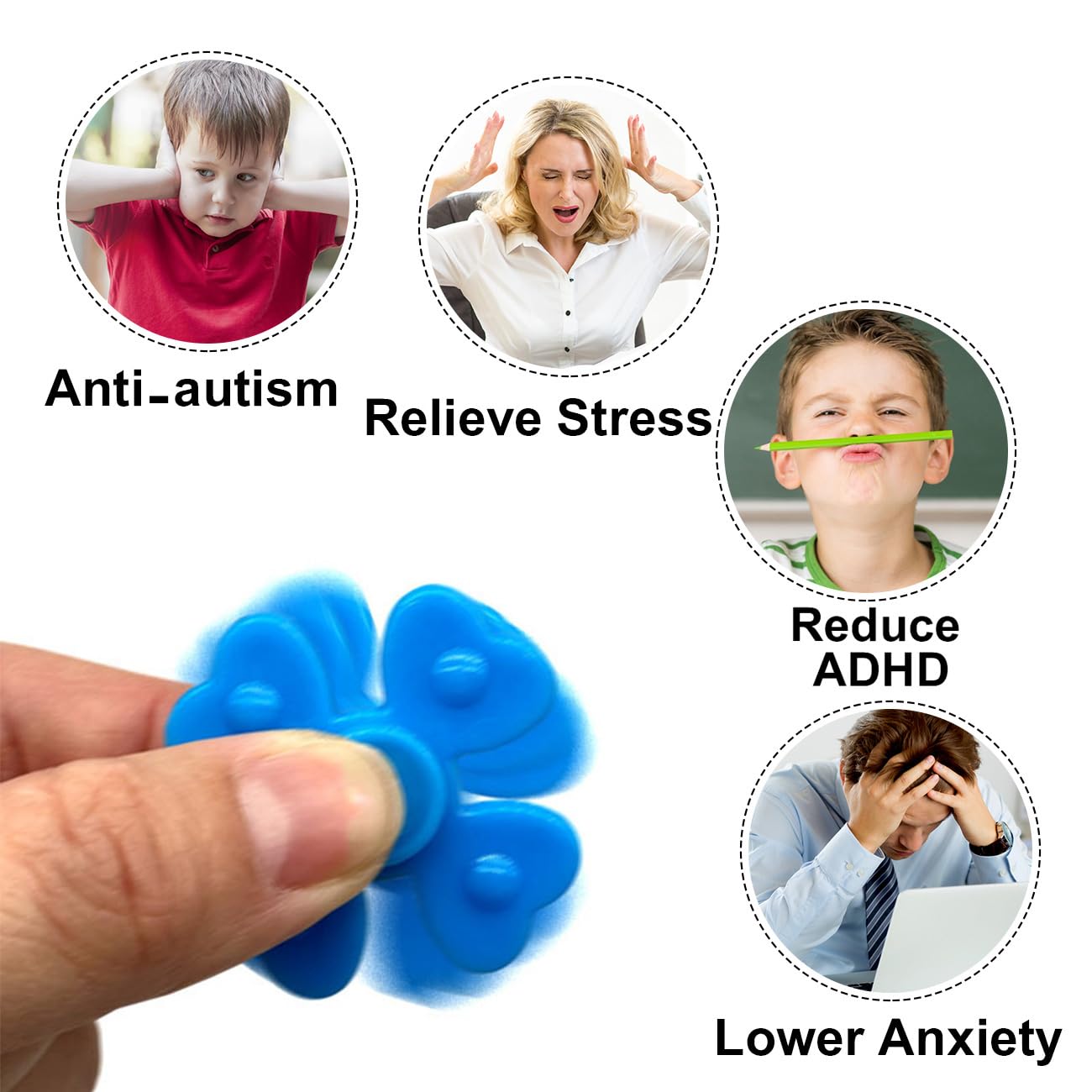 LANQKUISZ 100 Pack Mini Fidget Spinner Toys – Stress Relief & Classroom Prizes