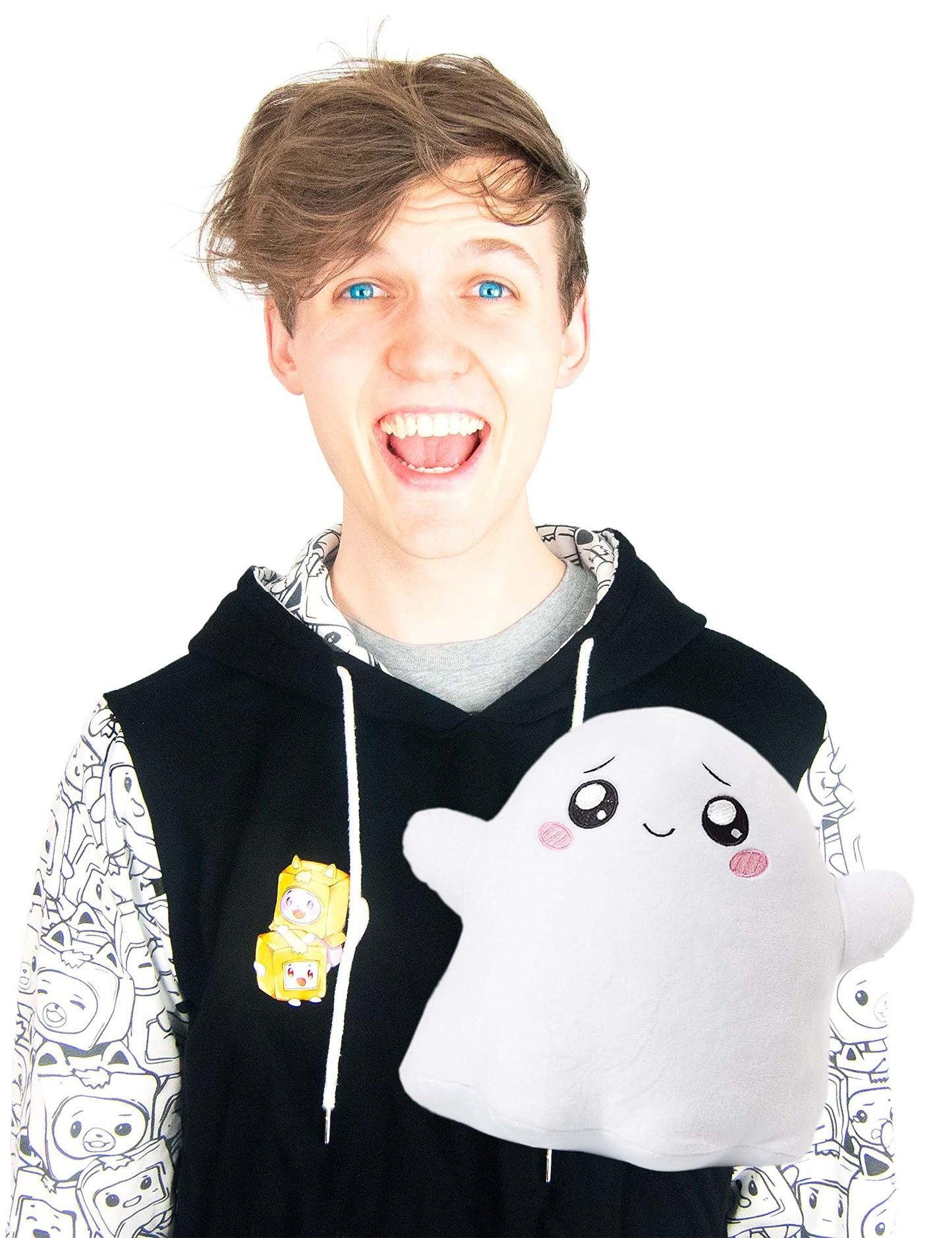 LankyBox Glow in the Dark Ghosty Plush Toy | Official Ghosty Plush – Kids Plushies