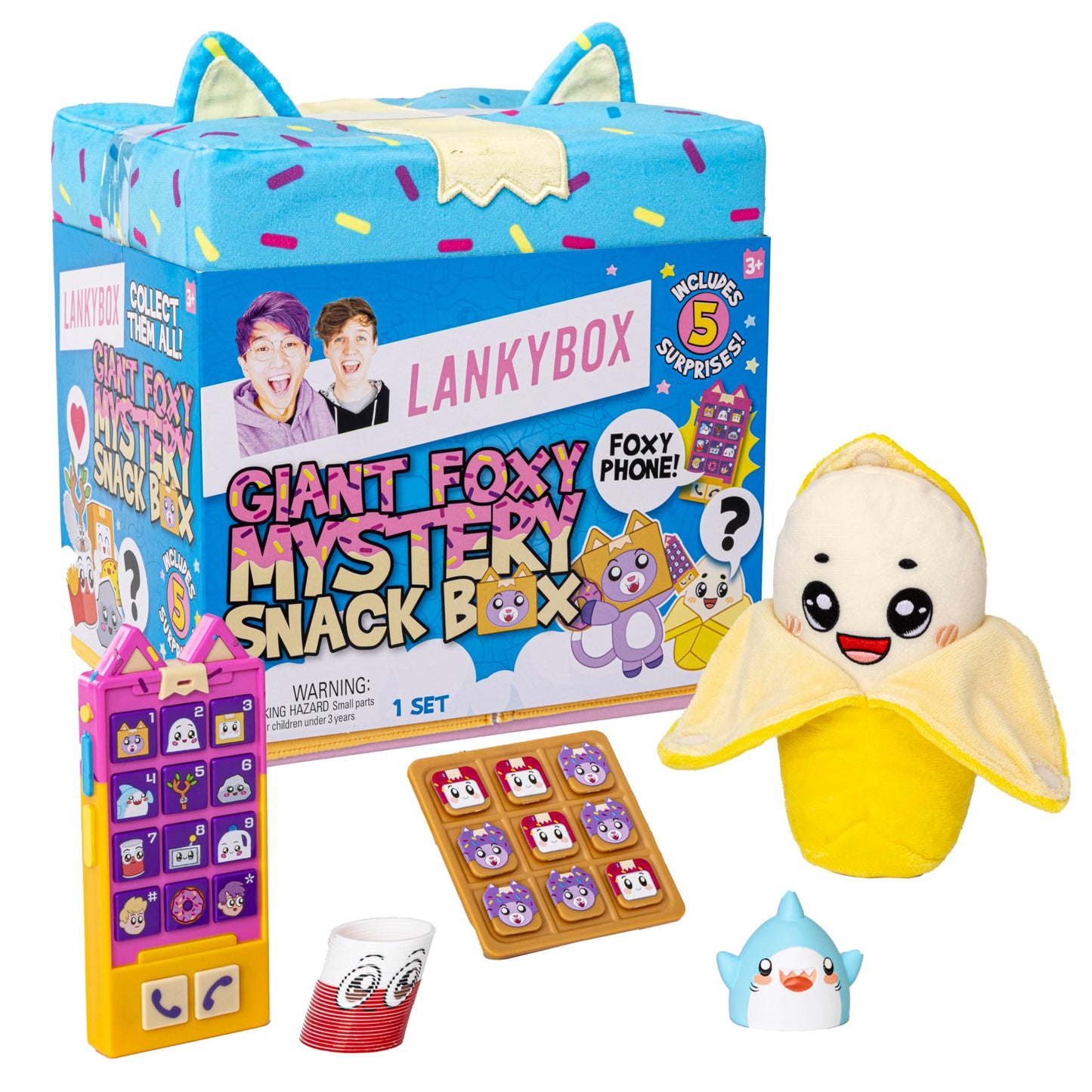 LankyBox Giant Foxy Surprise Snack Box – 5 Surprises, Official Merch