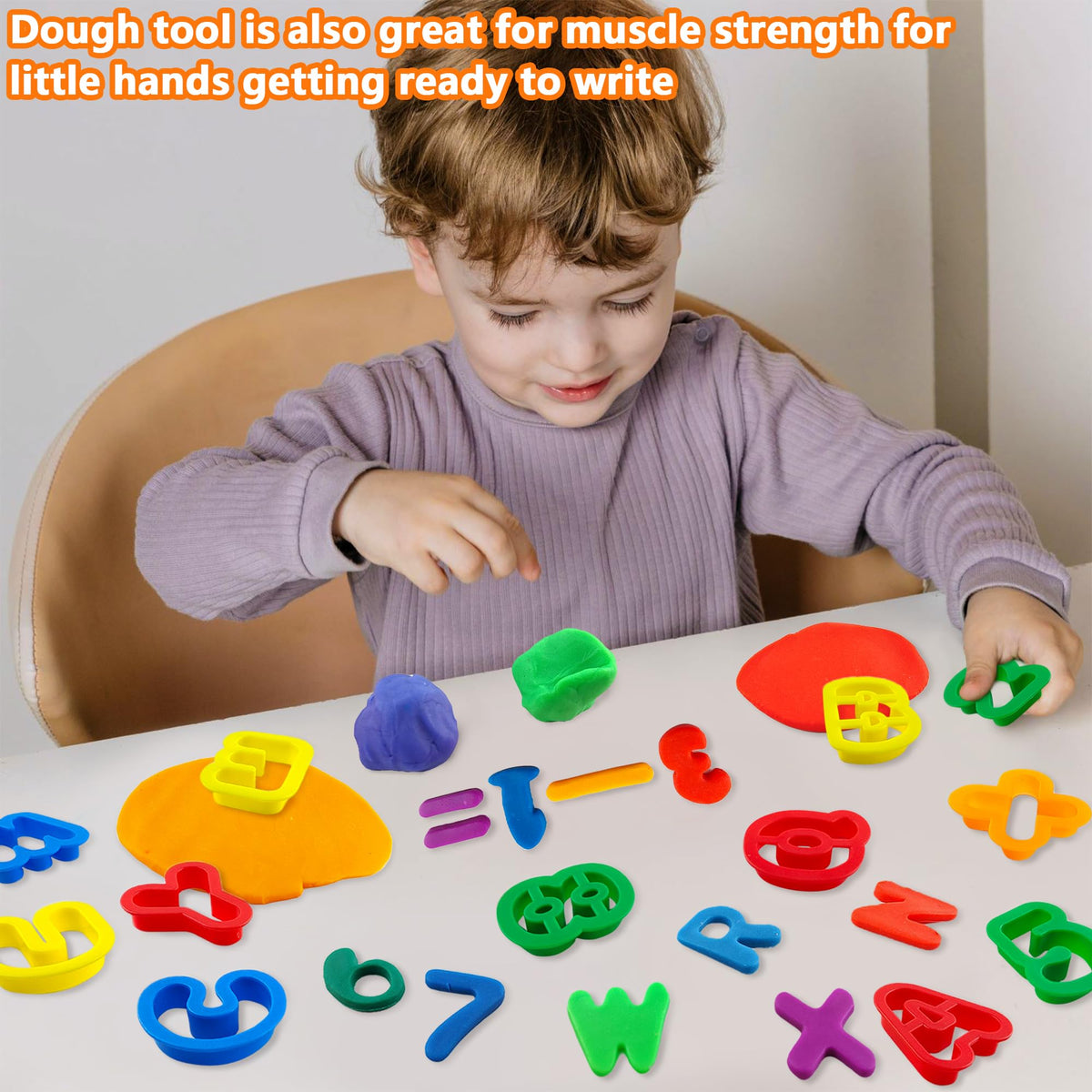 LanMa Dough Tool Set – Alphabet & Number Cutters for Creative Learning