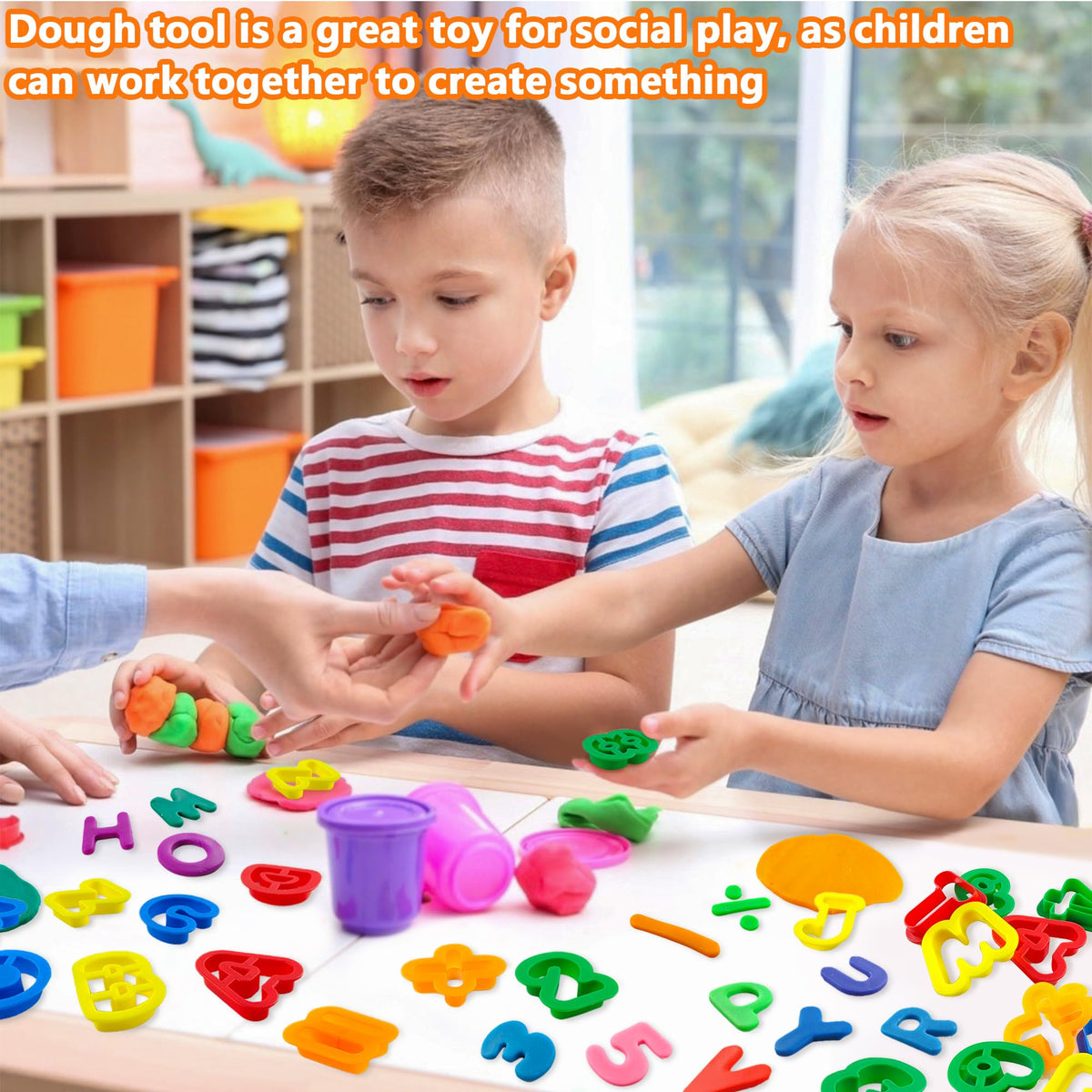 LanMa Dough Tool Set – Alphabet & Number Cutters for Creative Learning