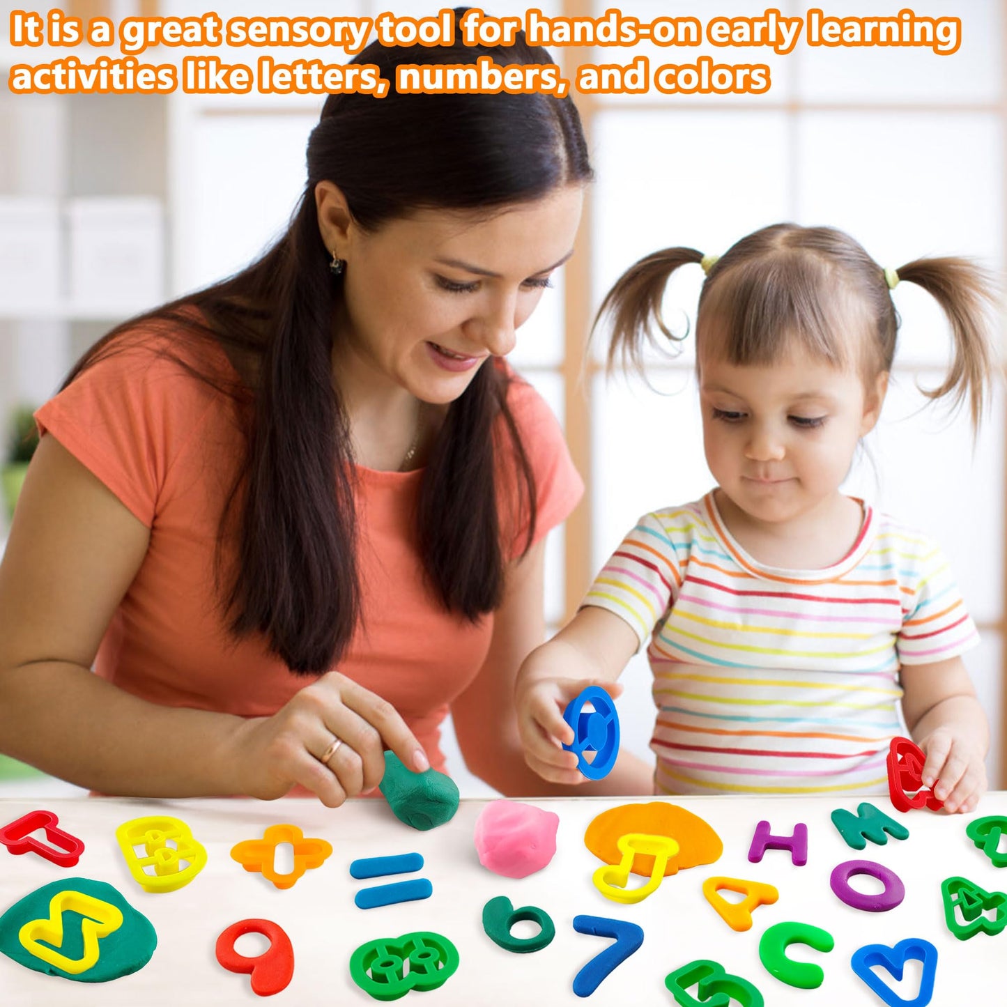 LanMa Dough Tool Set – Alphabet & Number Cutters for Creative Learning