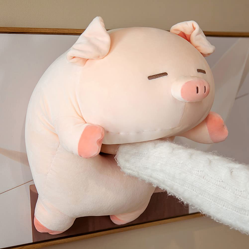 lannery Pig Stuffed Animal Hugging Pillow – Soft Plush Body Pillow, 31.5in (80 cm) with Round Eyes