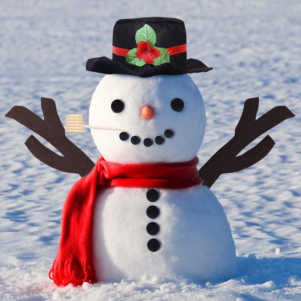 Lansian 16Pcs Christmas Snowman Decorating Kit | Outdoor Winter Fun for Kids