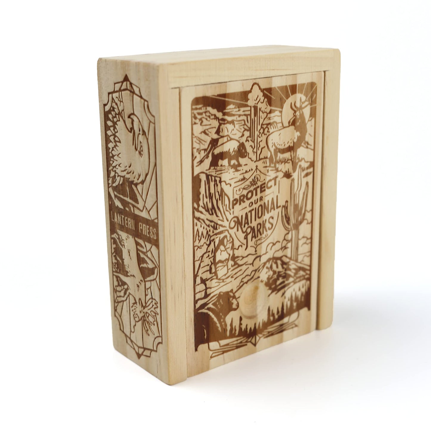 Lantern Press Protect Our National Parks Playing Cards – Premium 52-Card Pine Box Deck