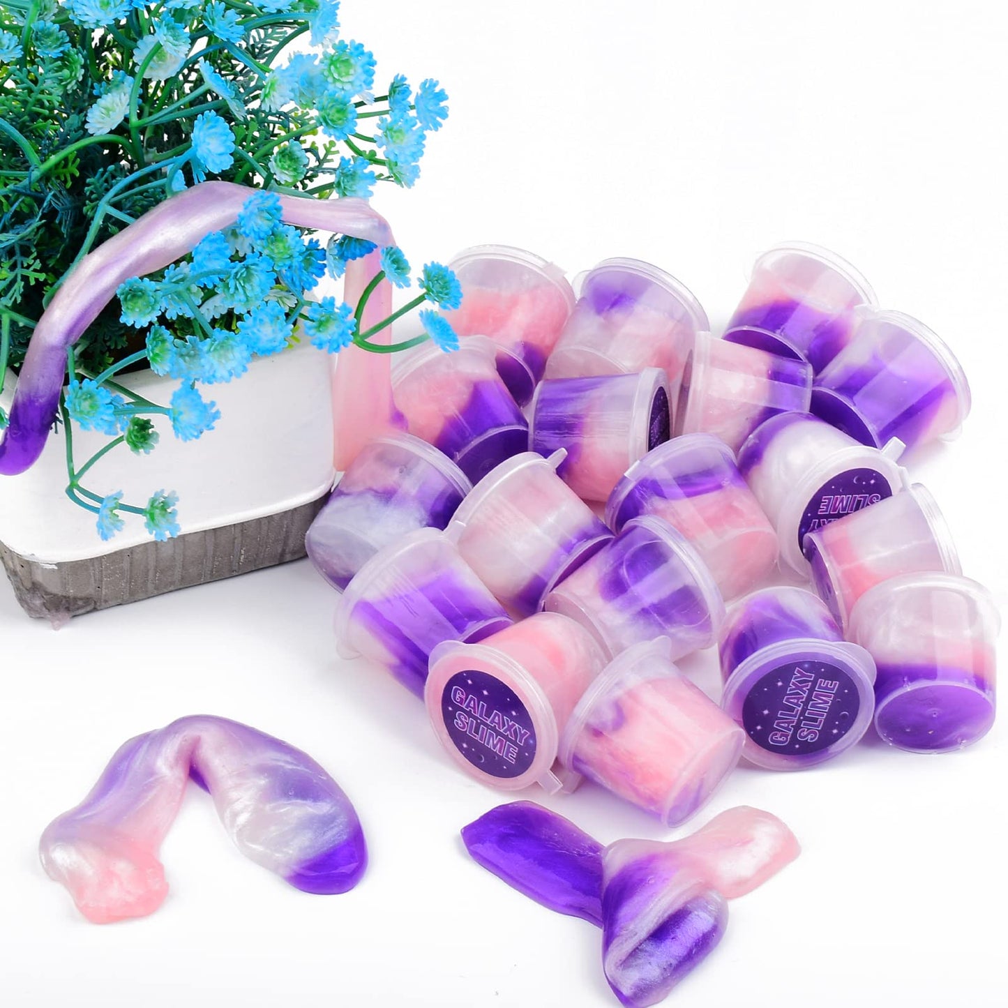 LANUMIONG 15-Pack Galaxy Slime Kit – Stretchy, Non-Sticky Play & DIY Gift for Kids