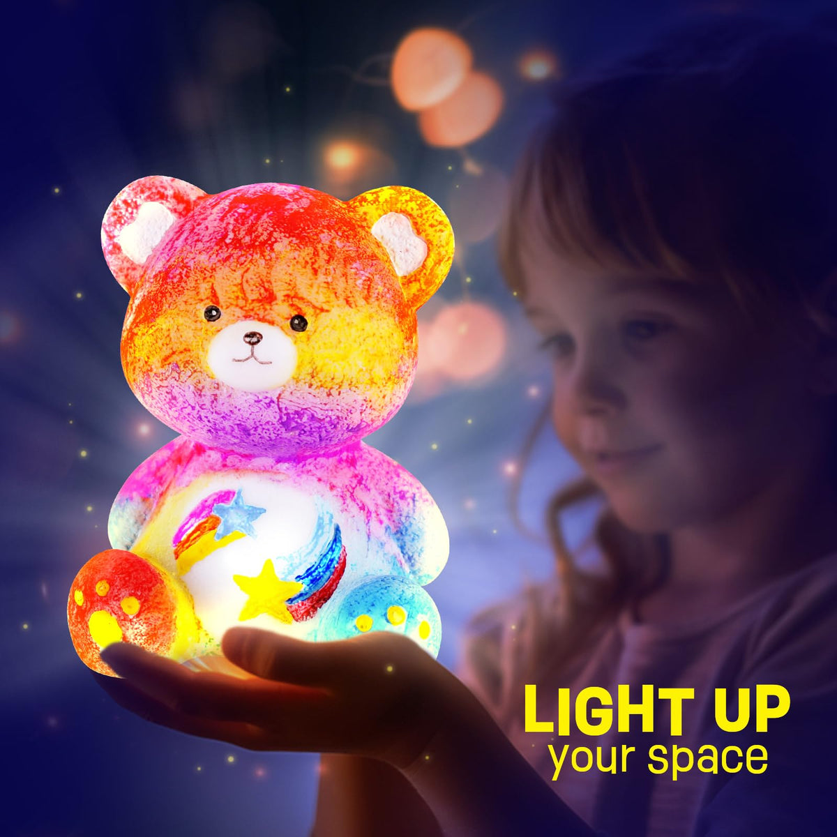 LAOESE Paint Your Own Bear Lamp Kit - Creative Kids Art & Craft Toy