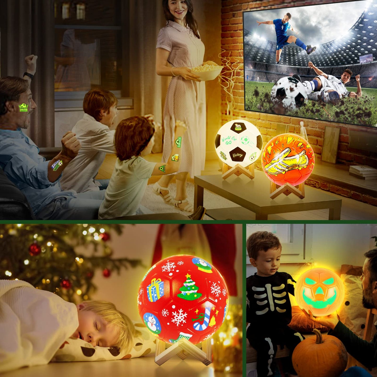 LAOESE Paint Your Own Soccer Ball Lamp Kit | DIY Night Light & Kids Crafts