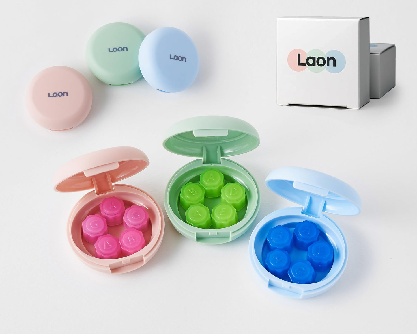 LAON90 Korean Original Gonggi — Not 3D Printed, Portable 5-Stone Set with Pocket Case (Blue)