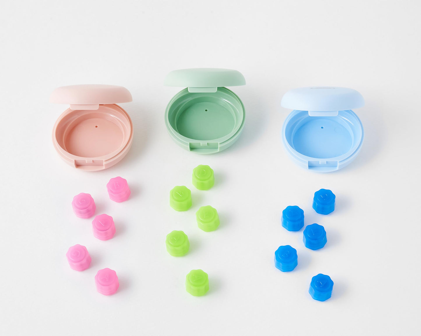 LAON90 Gonggi – Portable 5 Stones Set with Pocket Case, Not 3D Printed (Red, Green, Blue)