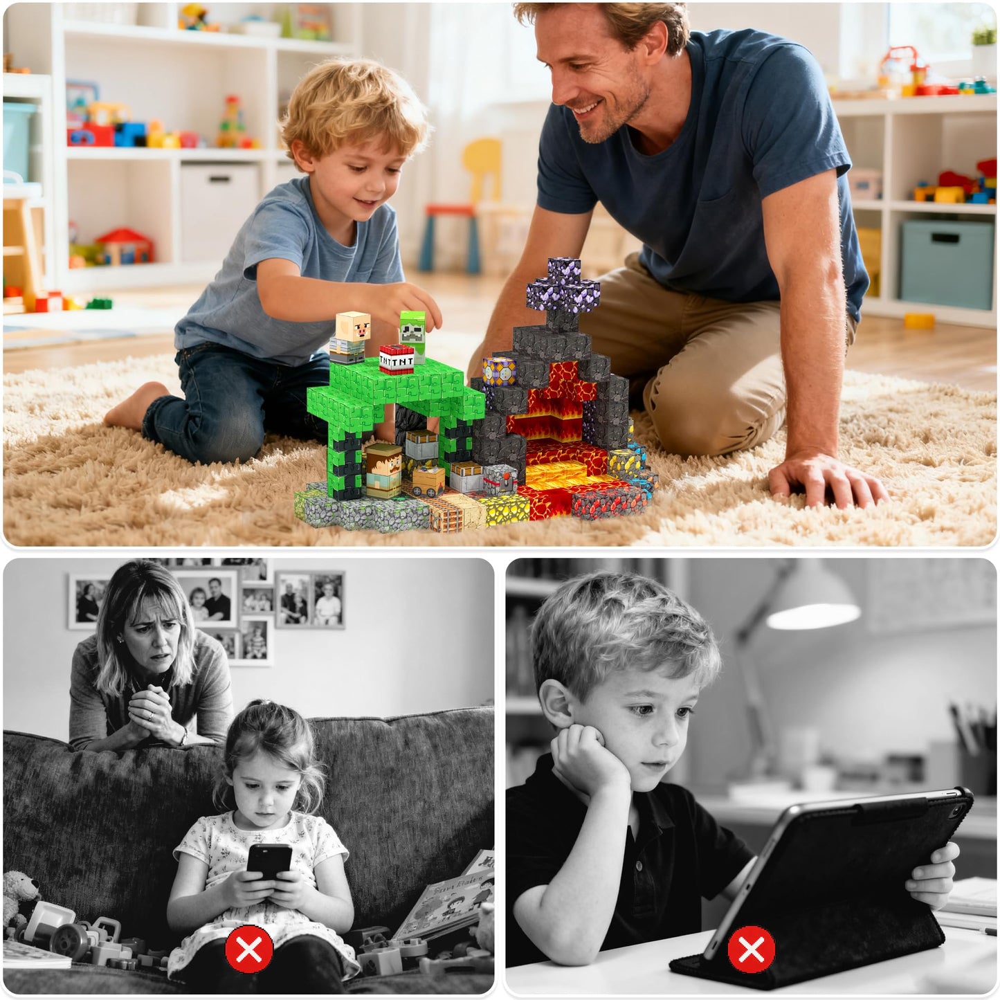 Laoren Magnetic Building Blocks 200PCS — STEM Toys for Kids 4-12