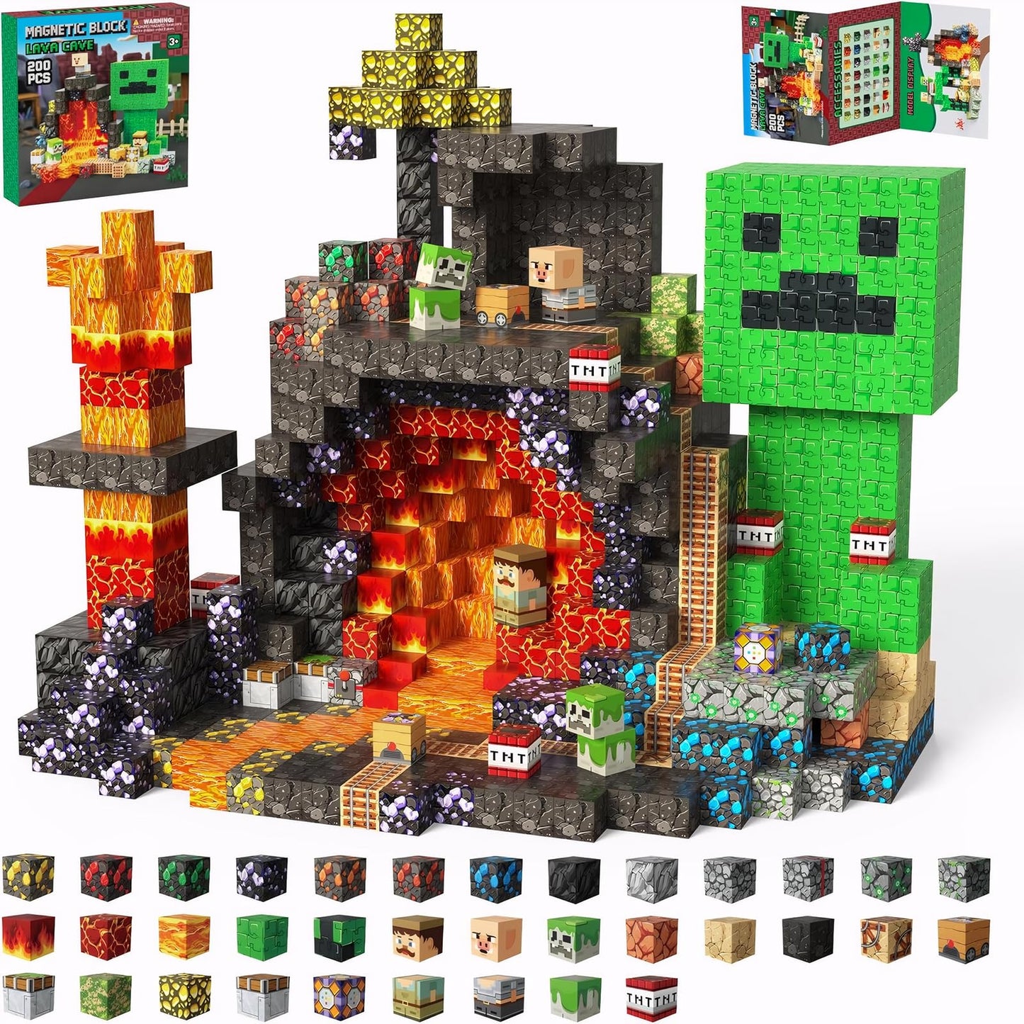 Laoren Magnetic Building Blocks 200PCS — STEM Toys for Kids 4-12