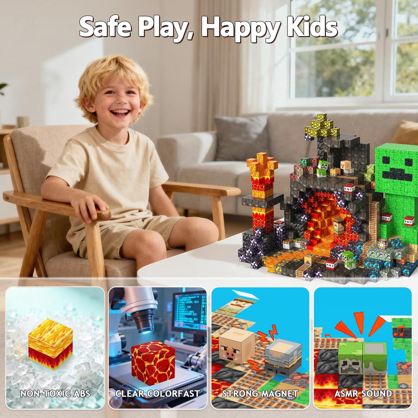 Laoren Magnetic Building Blocks 200PCS — STEM Toys for Kids 4-12