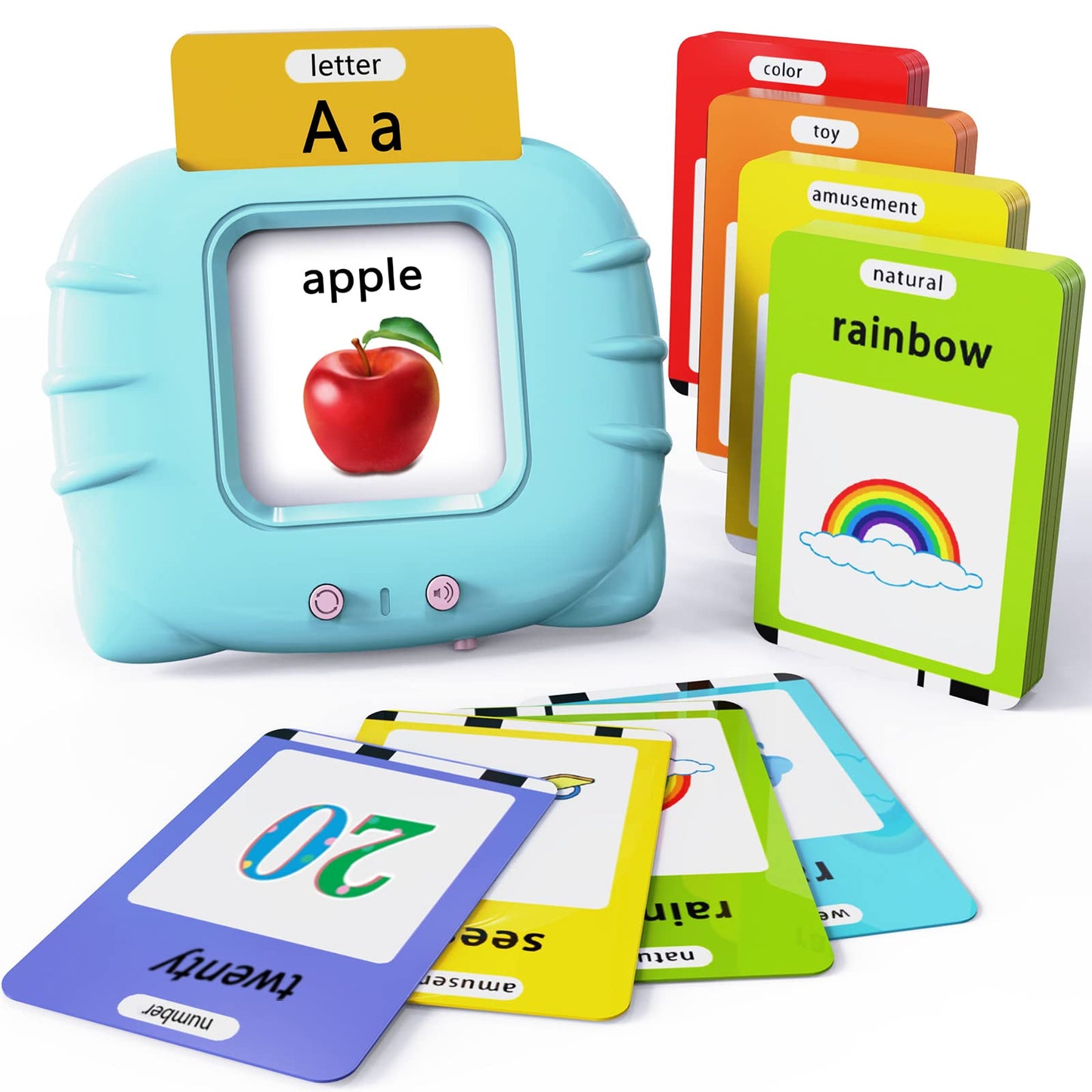 Lapare Audible Educational Toy with Music – 520 Sight Words Flash Cards for Toddlers (Ages 1-5), Alphabet, Numbers, Colors & Shapes