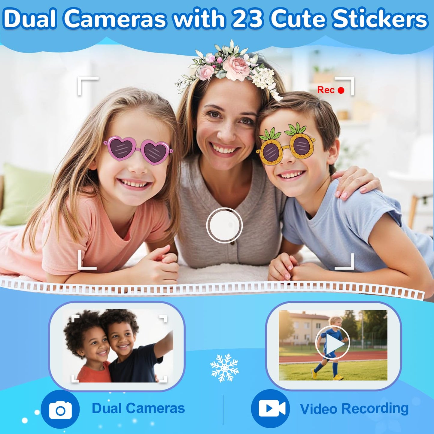 Lapare Kids Phone for Boys – Dual Camera Toy Smartphone with Music, Games & 32GB SD Card