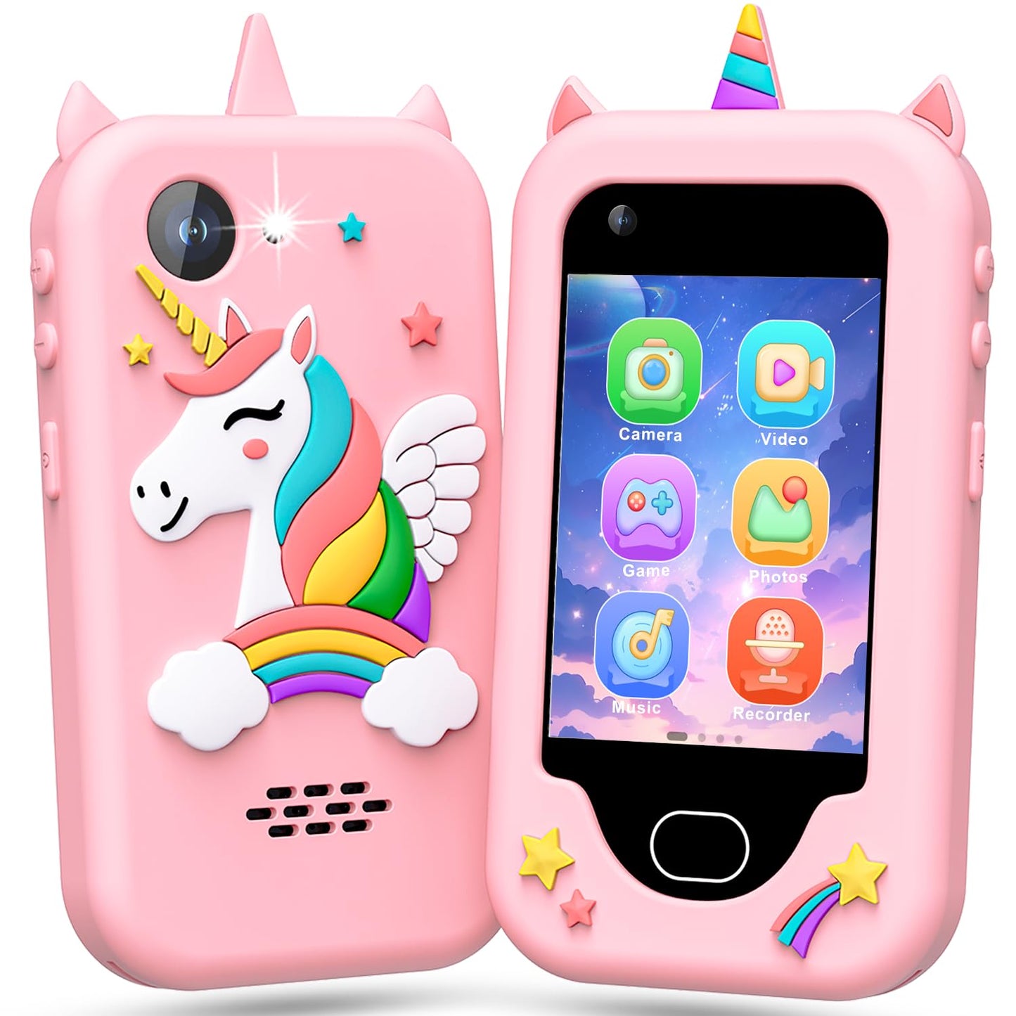 Lapare Kids Smart Phone for Girls – 32GB Educational Toy with Dual Cameras