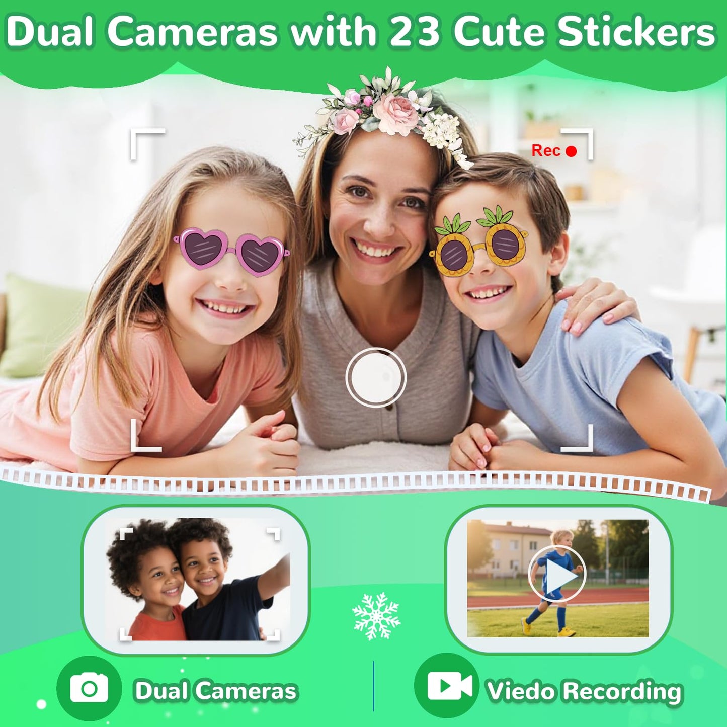 Lapare Kids Smart Phone Toy for Boys - 2.8-inch Touchscreen, Dual Camera, 32GB