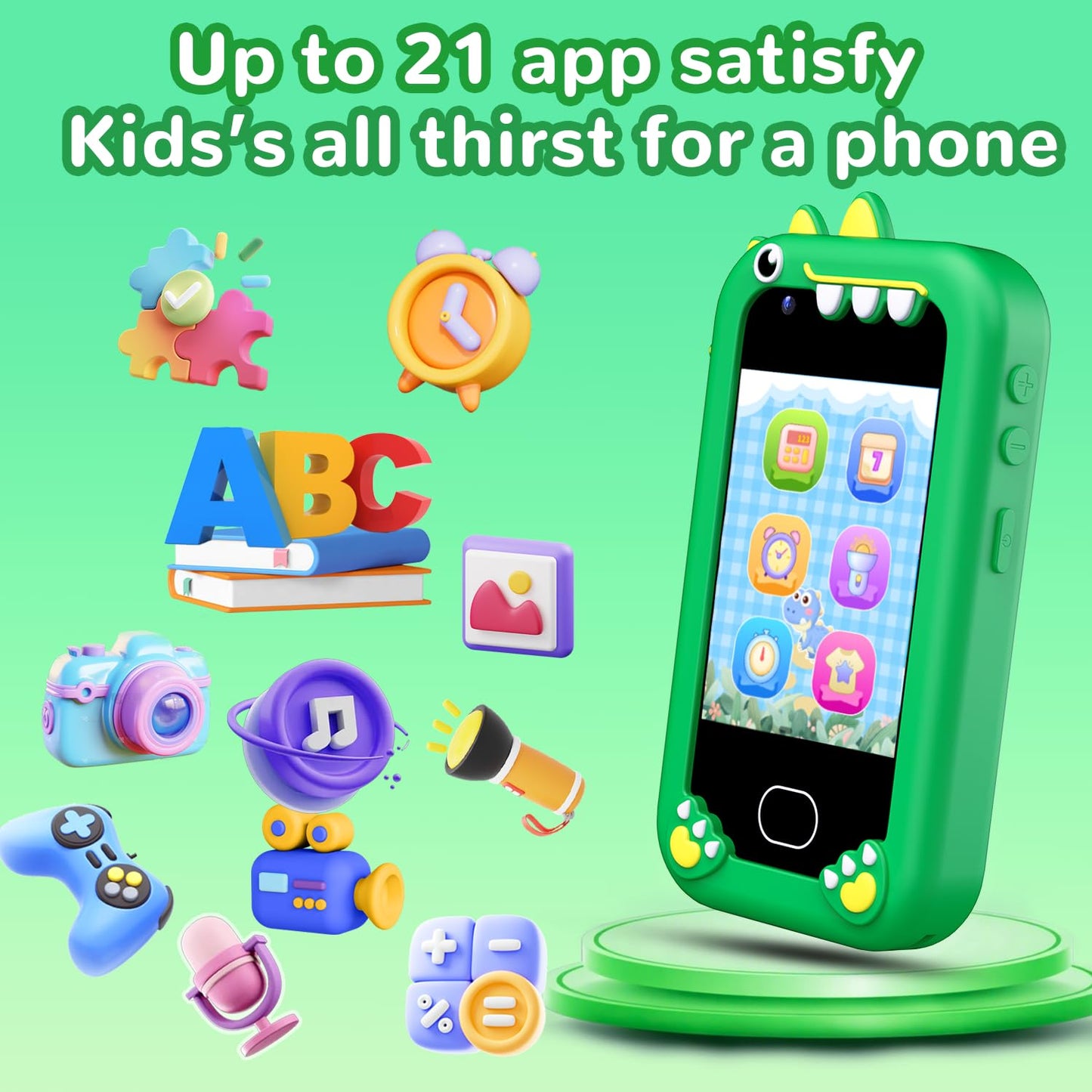 Lapare Kids Smart Phone Toy for Boys - 2.8-inch Touchscreen, Dual Camera, 32GB