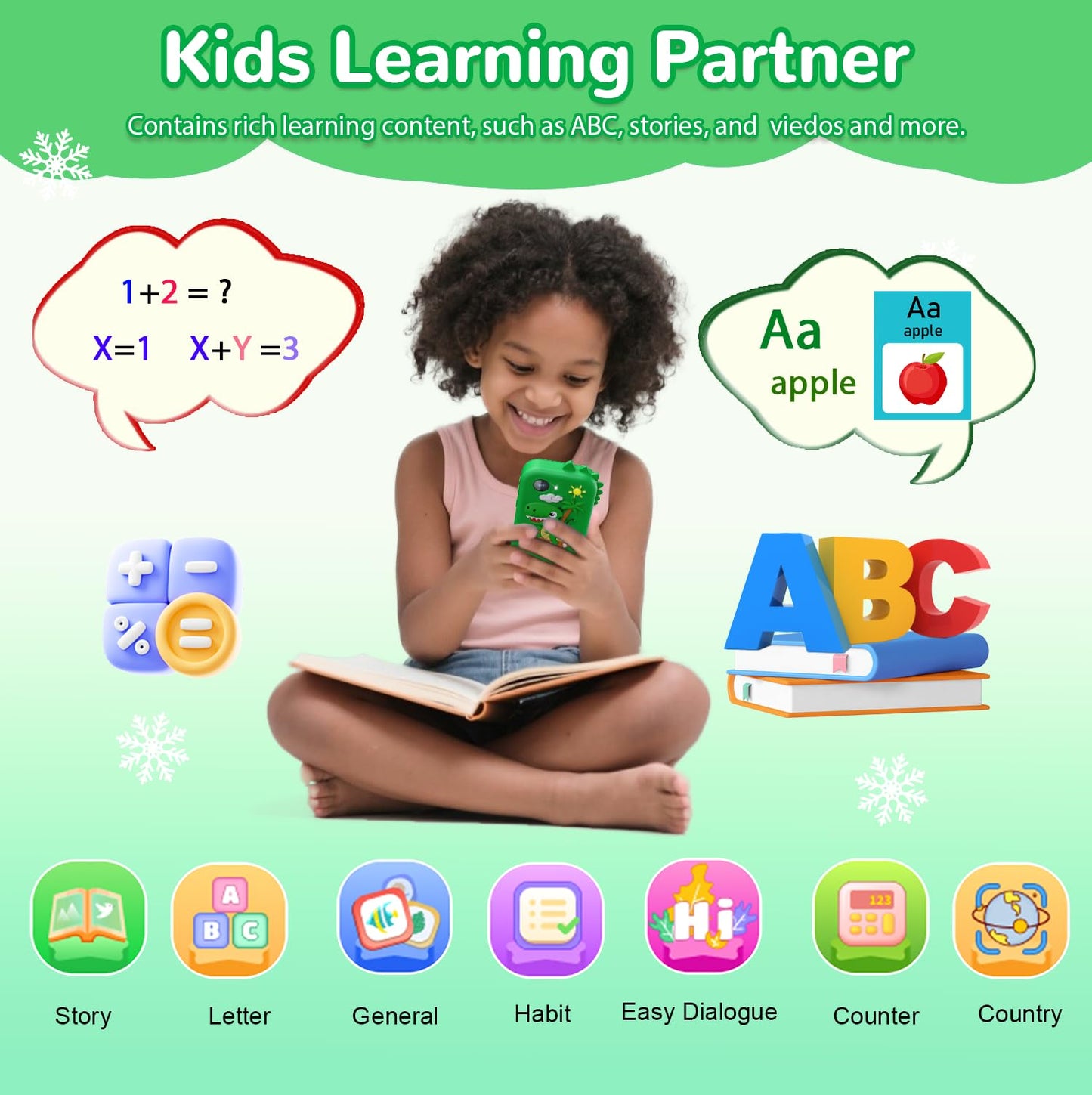 Lapare Kids Smart Phone Toy for Boys - 2.8-inch Touchscreen, Dual Camera, 32GB