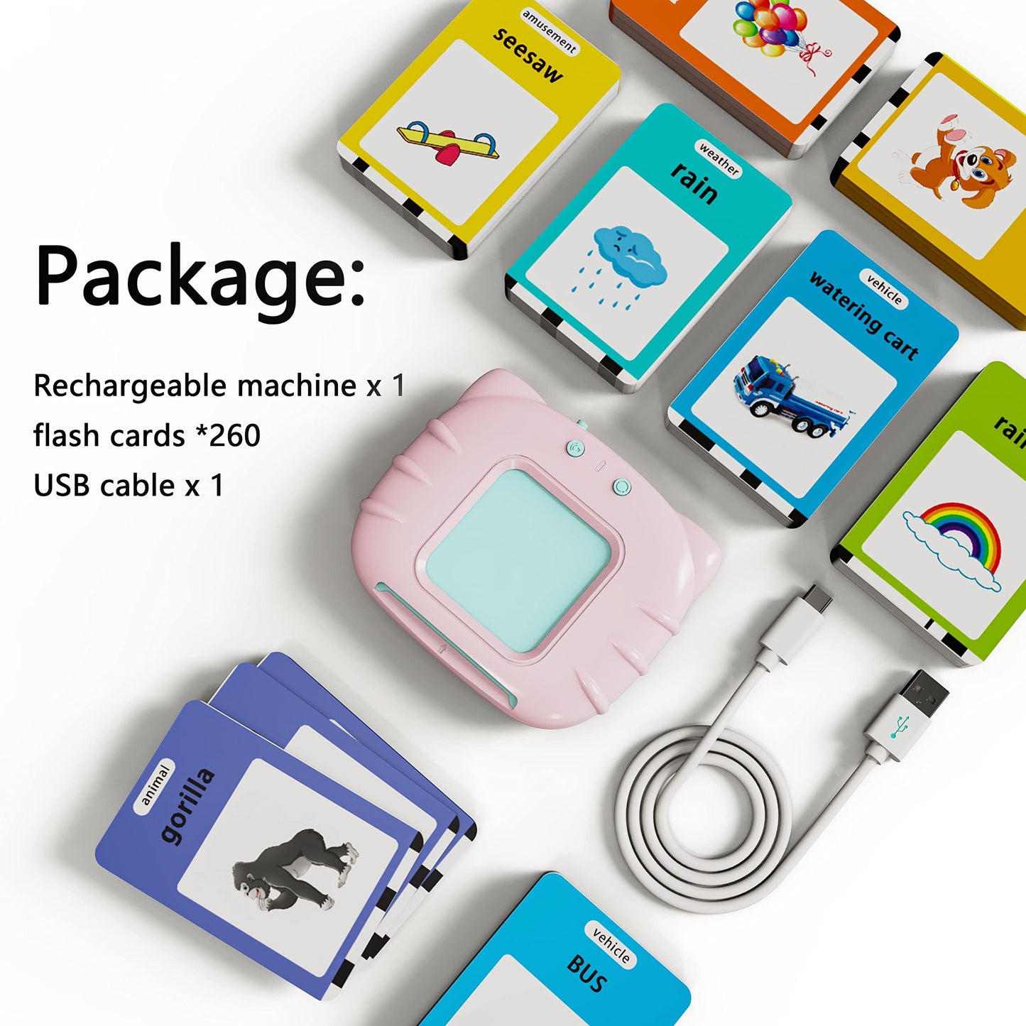 Lapare Audible Learning Toy with Music — 520 Sight Words Flash Cards for Toddlers (Ages 1-5)