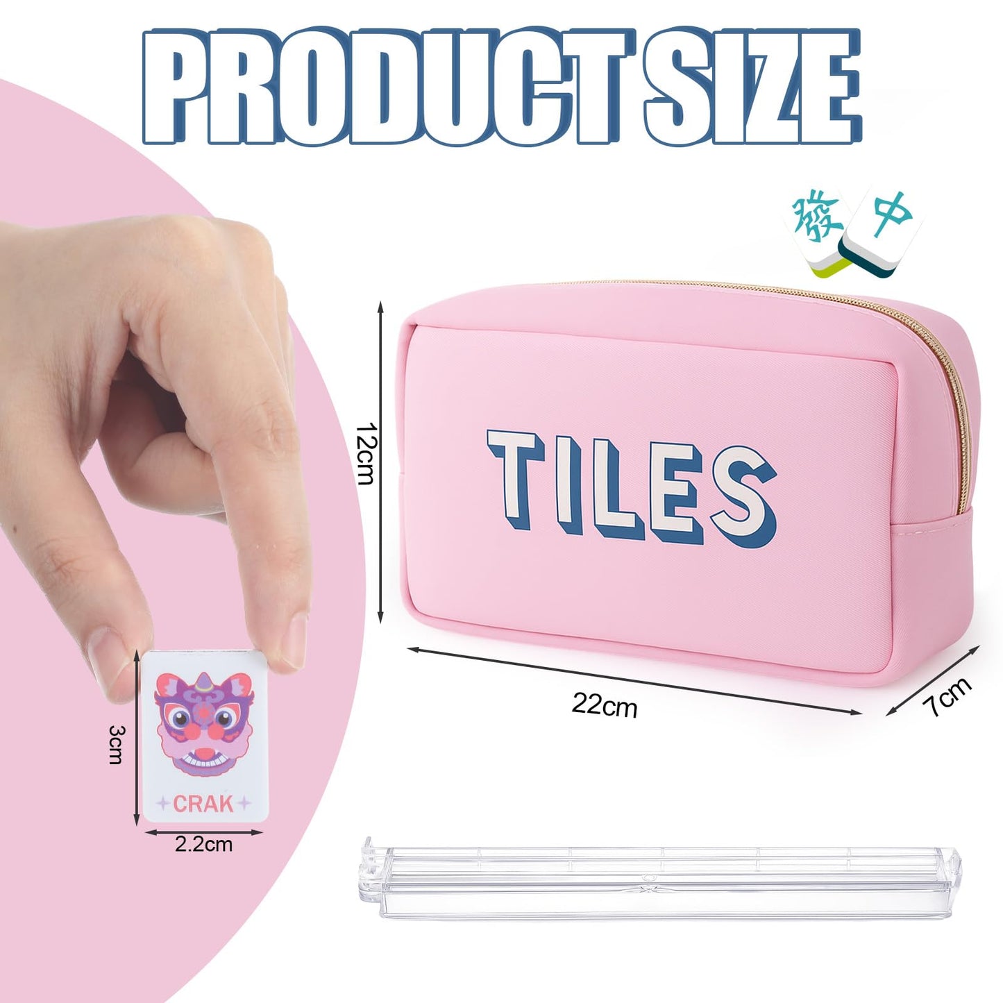 LaRandom Mini Mahjong Tiles Set – Portable 0.12'' Thick American Mahjong Starter Kit