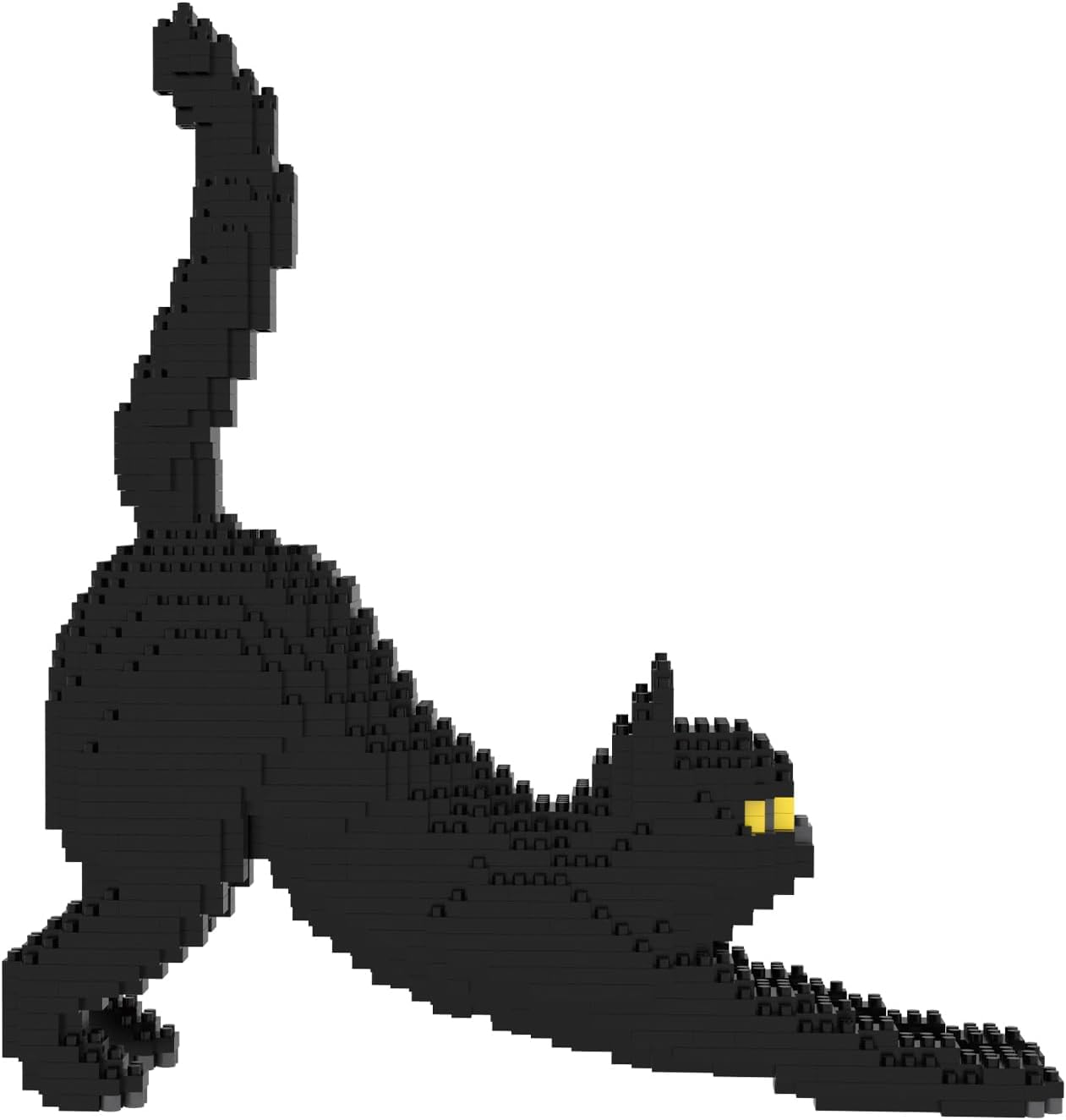 Larcele Cat Micro Building Blocks Animal Set KLJM-05 – 999-Piece DIY Mini 3D Bricks Kit (Black Cat)