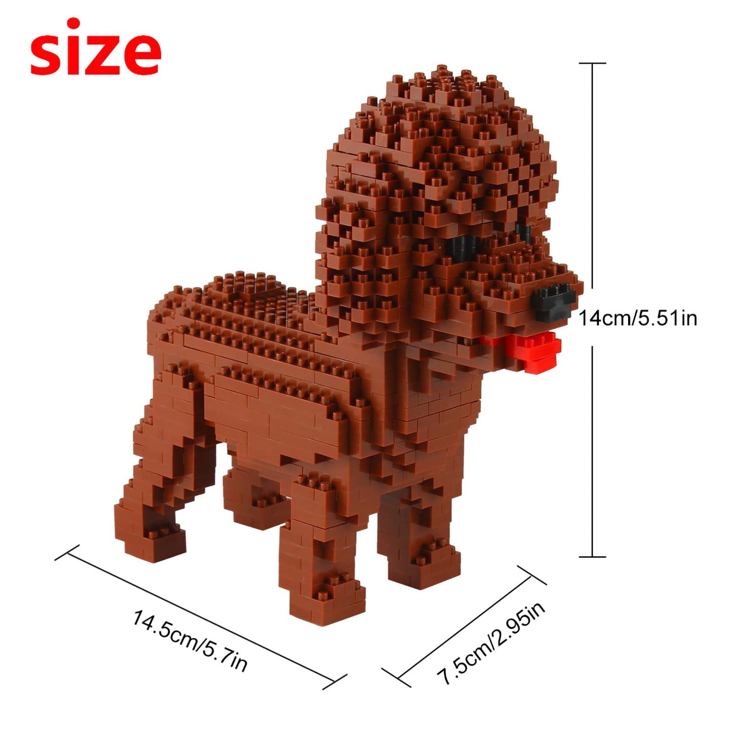 Larcele Micro Dog Building Blocks Set KLJM-02 (Poodle) – 950 Pieces