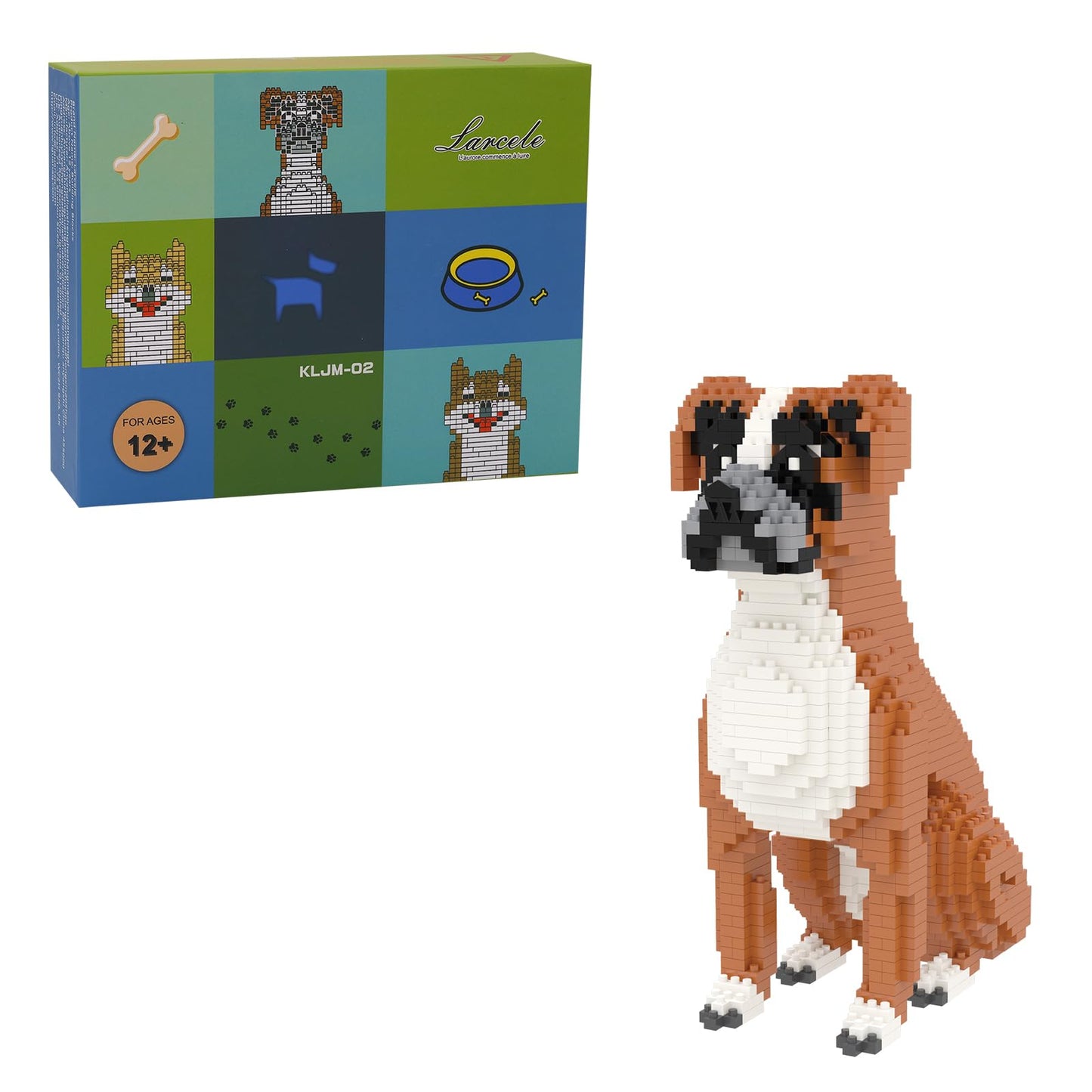 Larcele Micro Dog Building Blocks – 1061-Piece Boxer Set KLJM-02