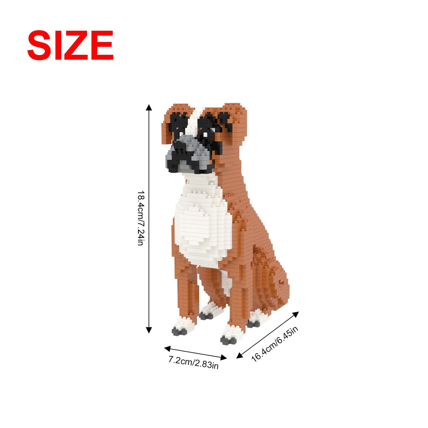 Larcele Micro Dog Building Blocks – 1061-Piece Boxer Set KLJM-02
