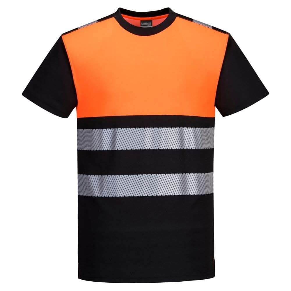 PORTWEST PW311 PW3 HI-VIS COTTON COMFORT CLASS 1 T-SHIRTS BUNDLE Inc Logo - 5 ITEMS