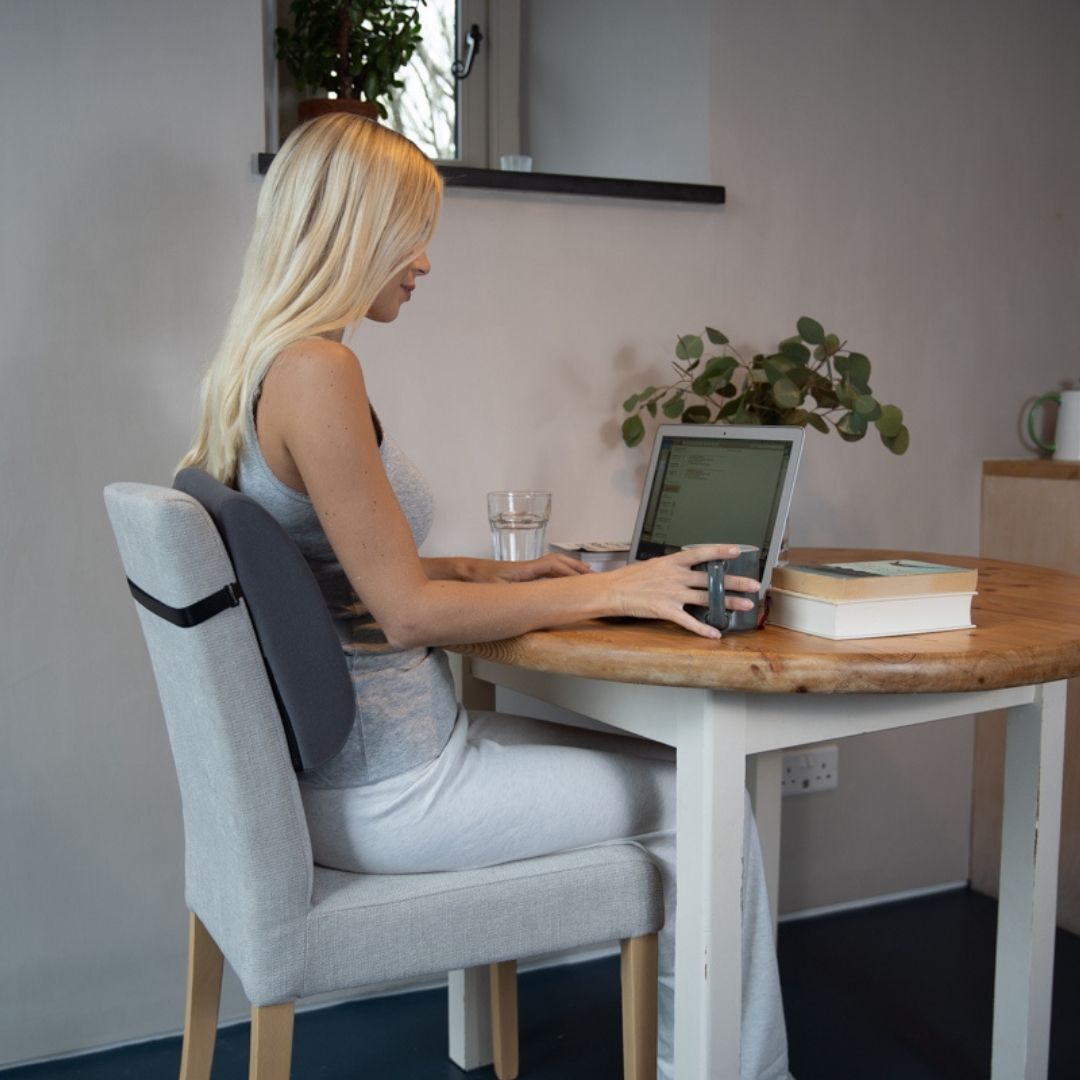 Large Office Backrest Cushion – Lumbar Support Chair Cushion with Adjustable Strap
