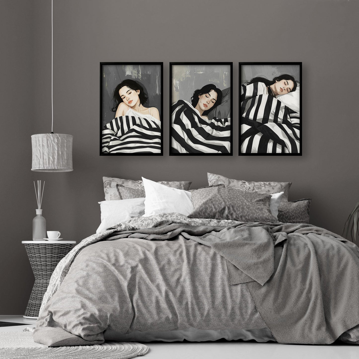 Large Wall Art Bedroom | Set of 3 Bohemian Wall art Prints