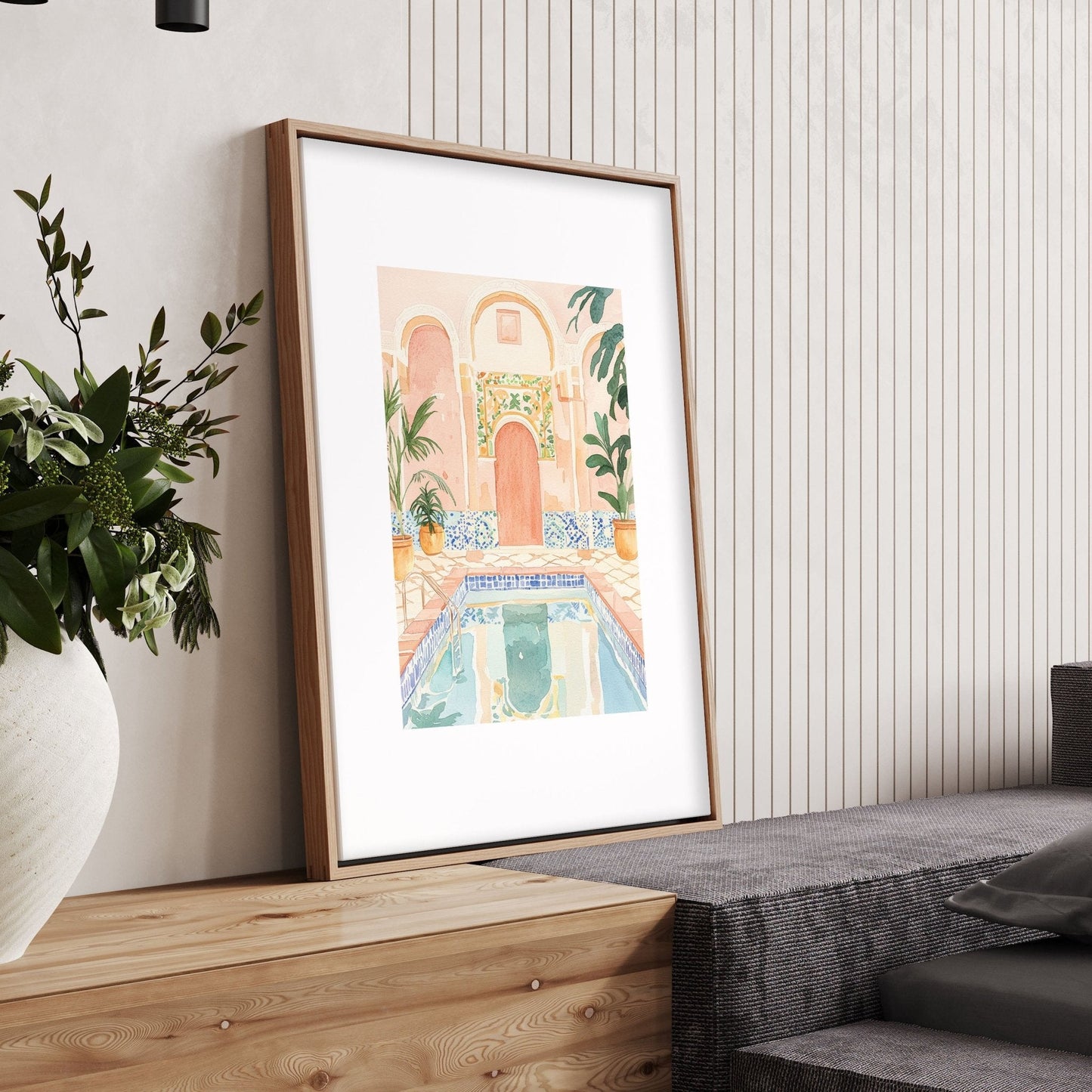 Large Wall Pictures For Living Room | Set of 3 Beach Decor Wall art Prints
