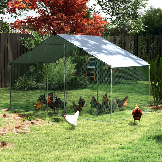 Large Chicken Coop Walk-in Poultry Cage with Oxford Canopy