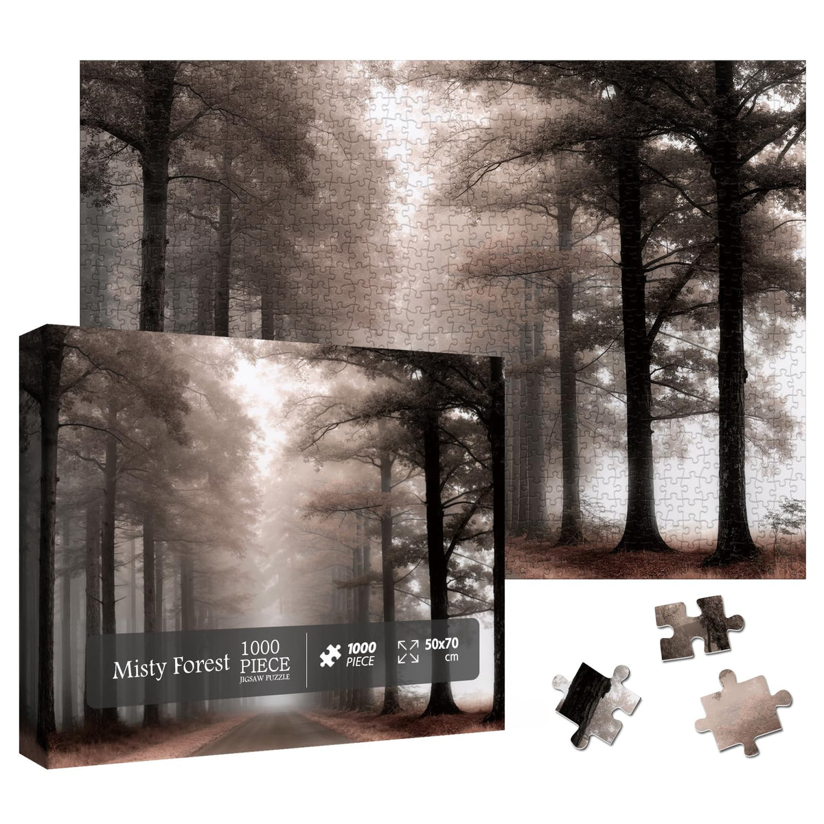 Larkipuzz Mystery Forest Landscape Puzzle - 1000 Pieces for Adults