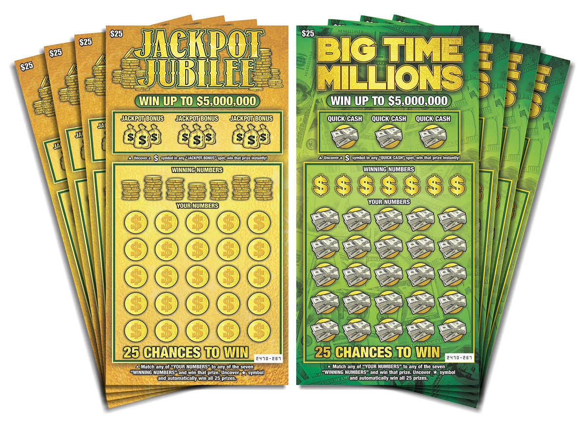 Larkmo Prank Gag Lottery Tickets — 8 Real-Looking Scratch Cards (4x $50,000, 4x $10,000)