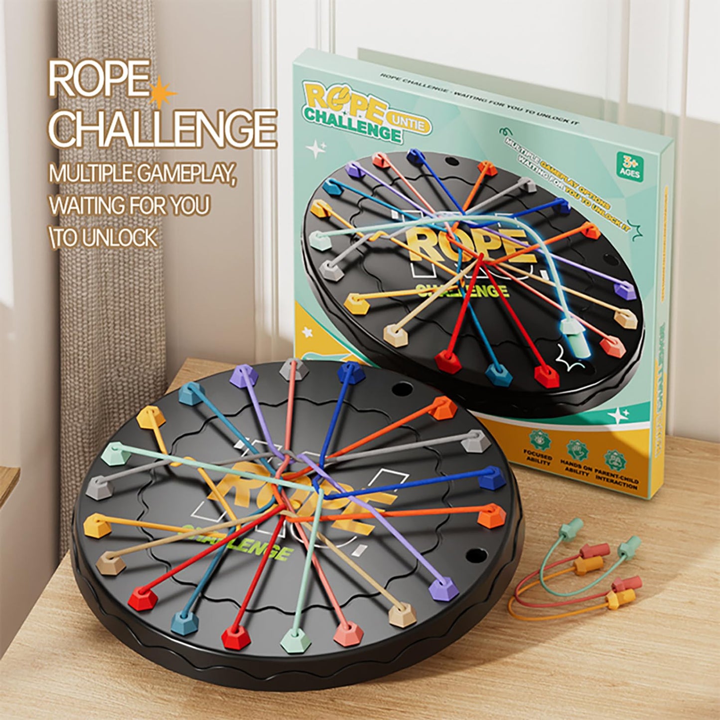Lartoys Rope Untangling Puzzle Game | Multi-Level Family Strategy Board Game
