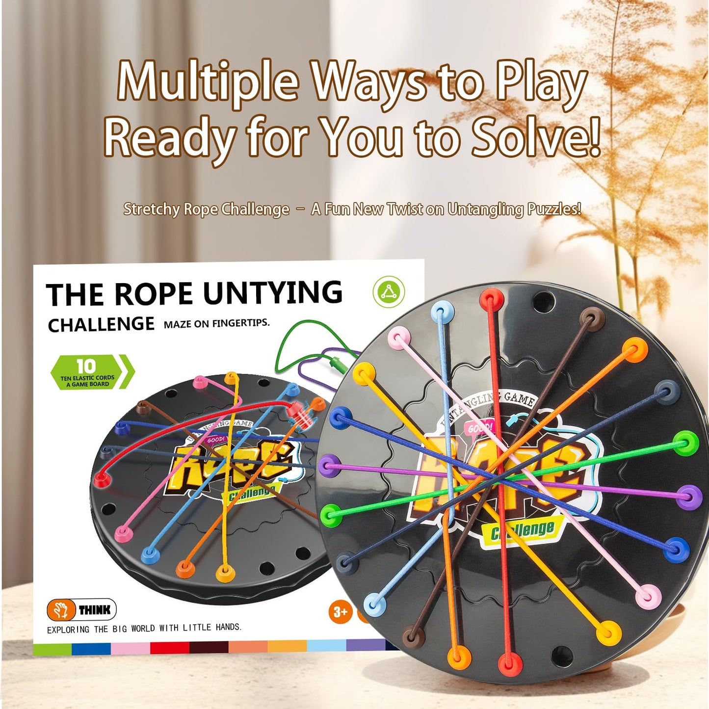 Lartoys Rope Untangling Puzzle Game – Mini Travel Size Family Strategy Board Game