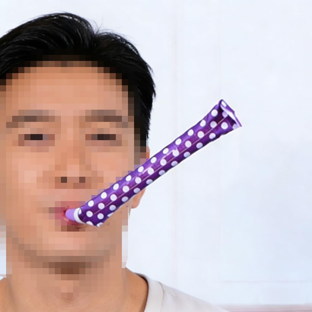Lasenersm 24 Pieces Party Blower Noisemakers - Random Color, Durable Plastic & Paper