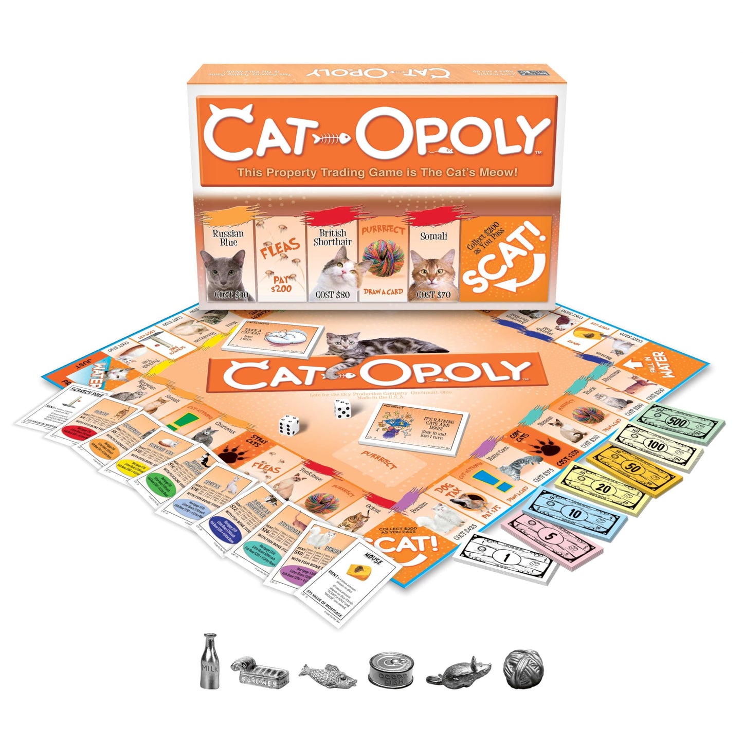CAT-opoly Cat Board Game by Late for the Sky | Family Strategy for 2-6 Players