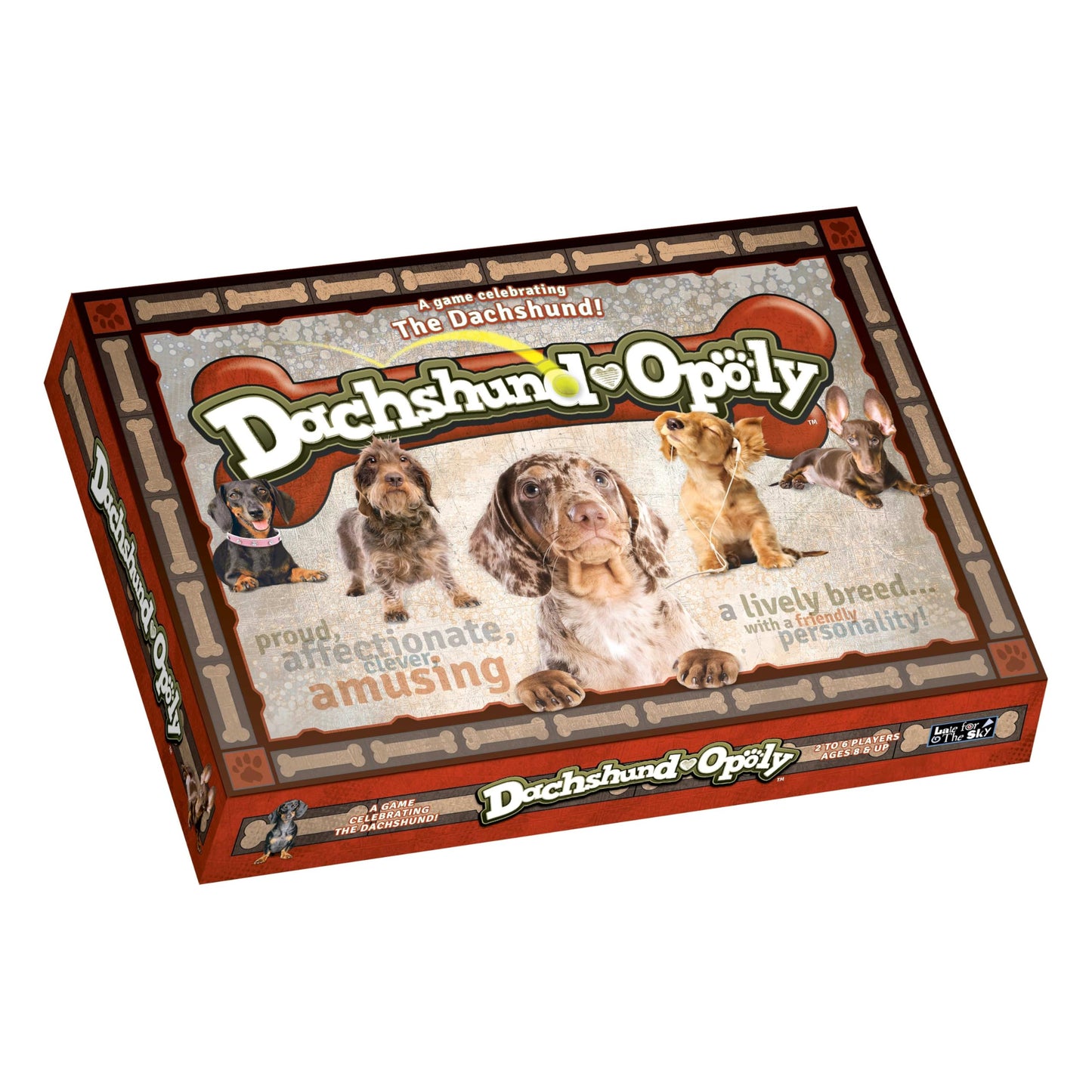 Late for the Sky Dachshund-Opoly Board Game – Family Party Game for 2-6 Players (Ages 8+)