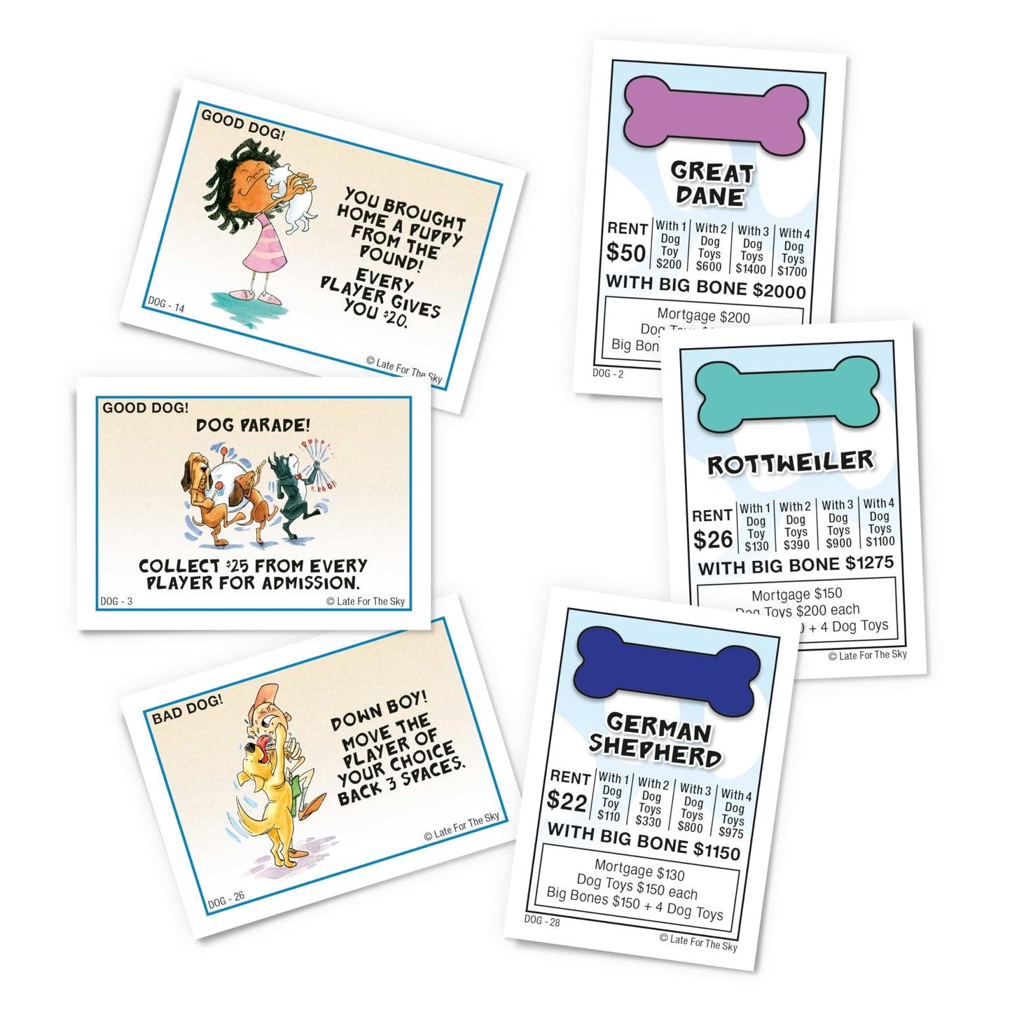 Late for The Sky Dog-Opoly Board Game – Fun Family Dog-Lover Edition
