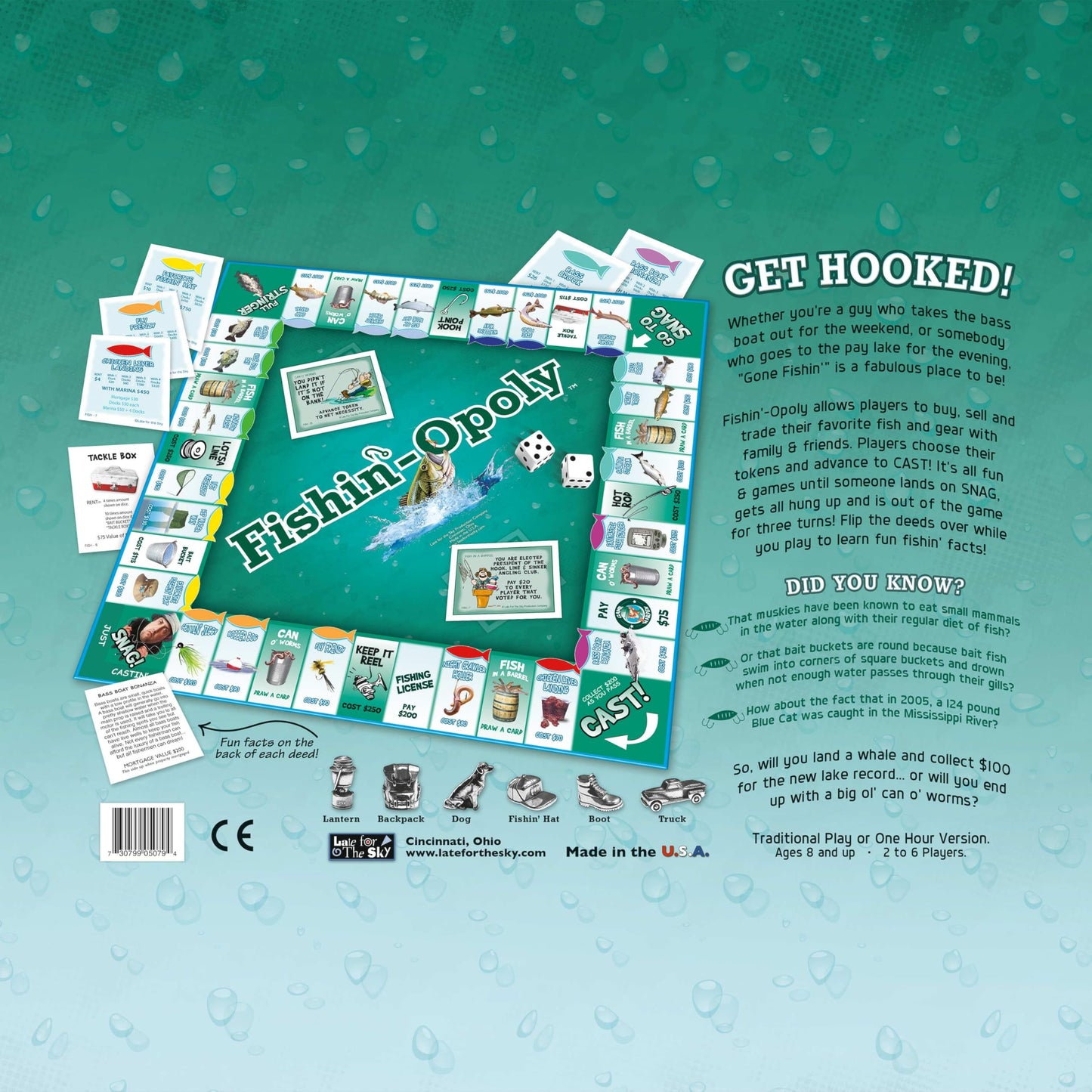 Fishin'-Opoly: Family Fishing Board Game by Late for the Sky (2–6 Players)