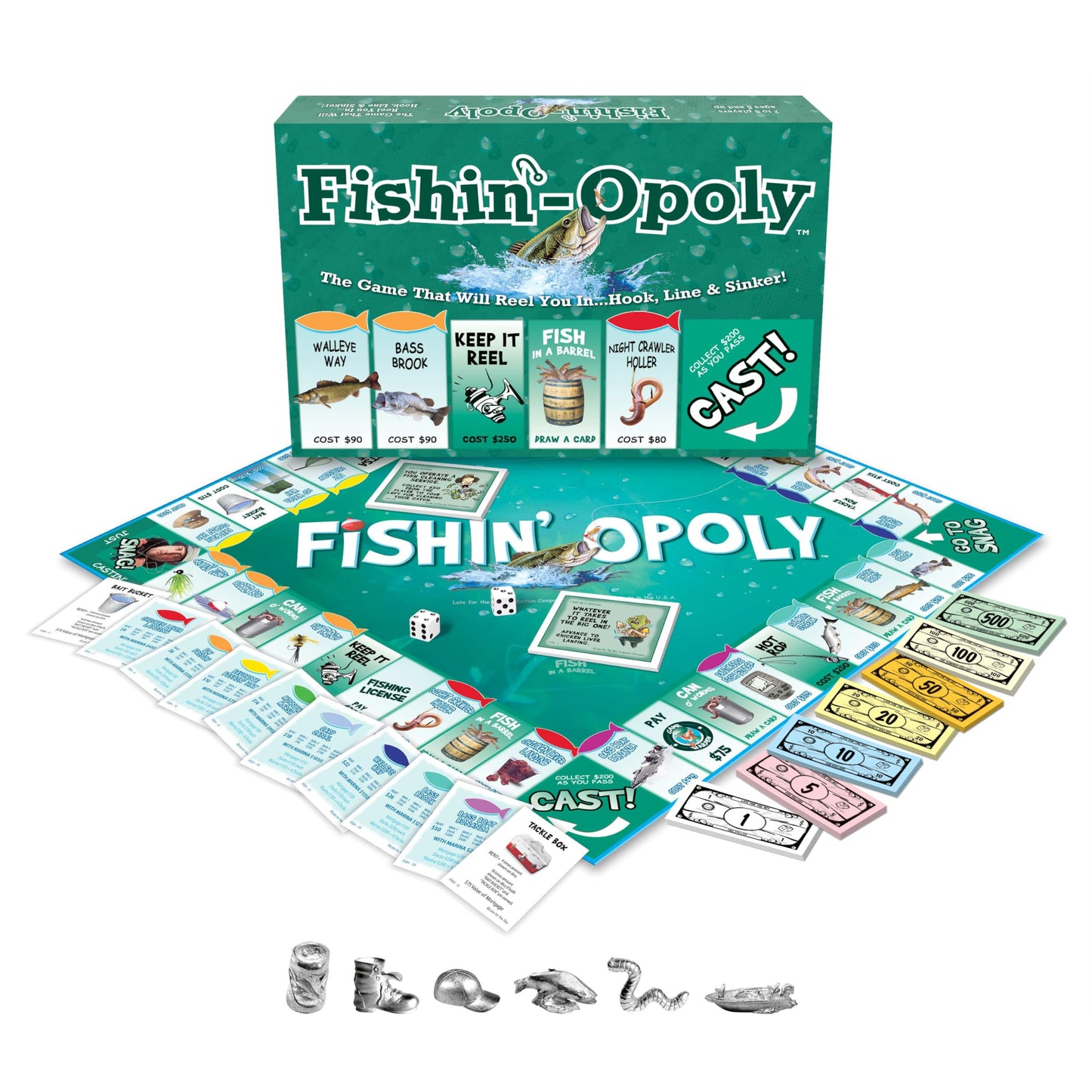 Fishin'-Opoly: Family Fishing Board Game by Late for the Sky (2–6 Players)