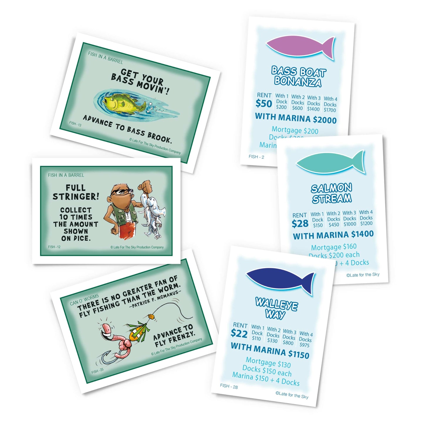 Fishin'-Opoly: Family Fishing Board Game by Late for the Sky (2–6 Players)