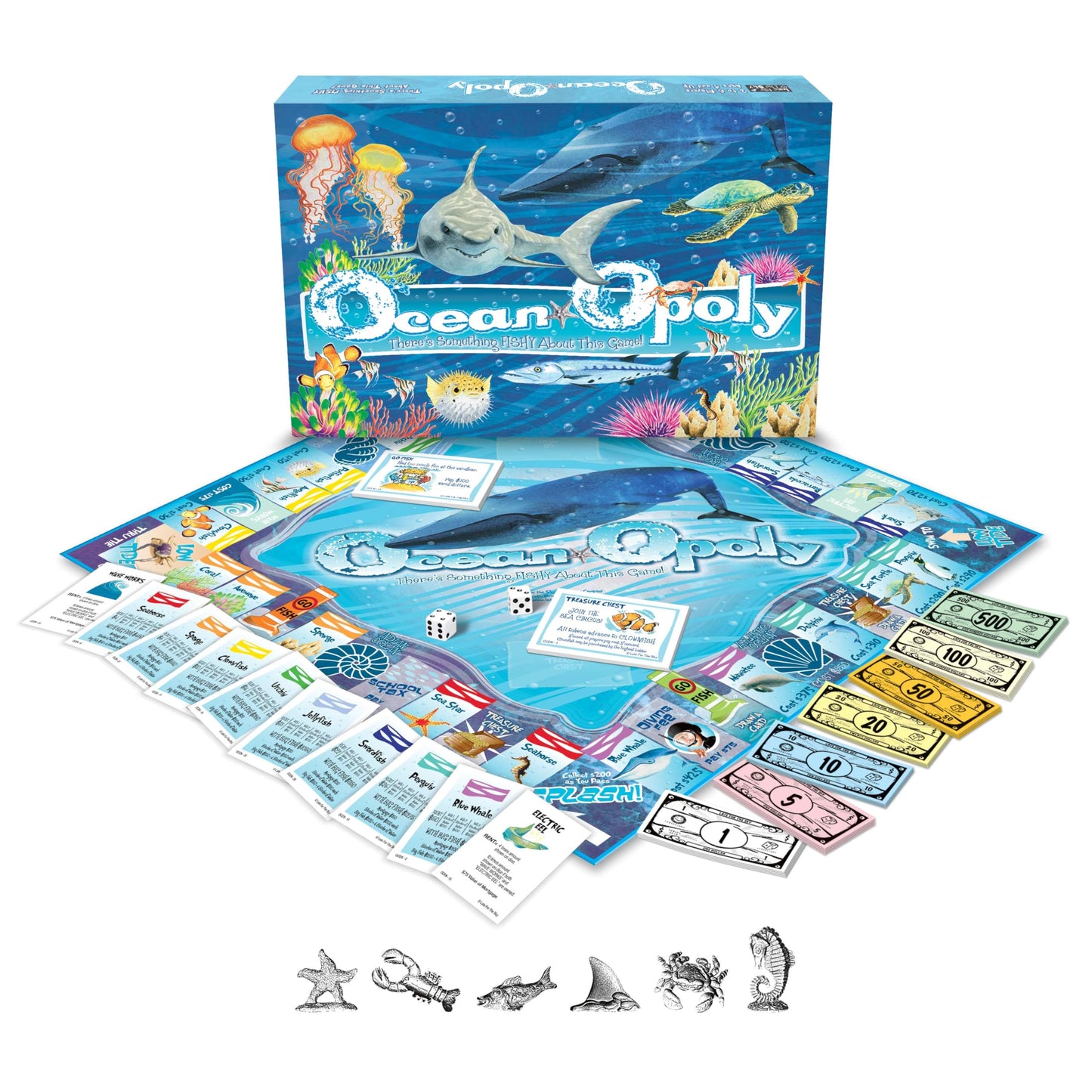 Late for the Sky Ocean-Opoly Board Game – Family Strategy & Marine Life Adventure for 2-6 Players
