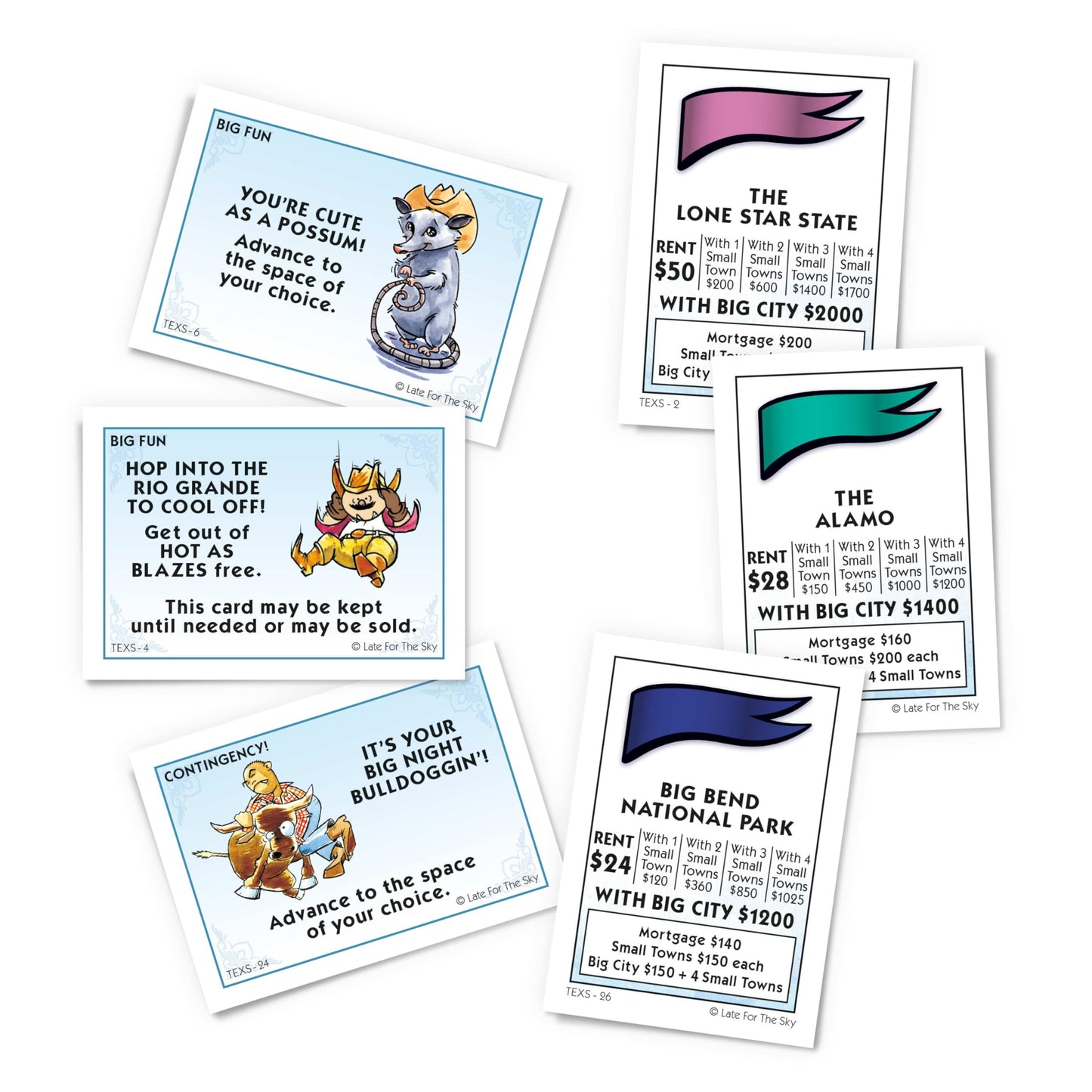 Late for the Sky Texas-opoly Game | 96 Months to 9600 Months