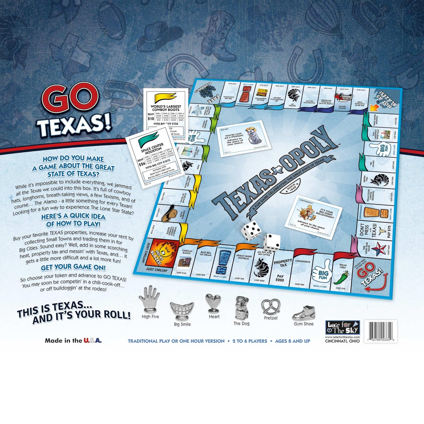 Late for the Sky Texas-opoly Game | 96 Months to 9600 Months