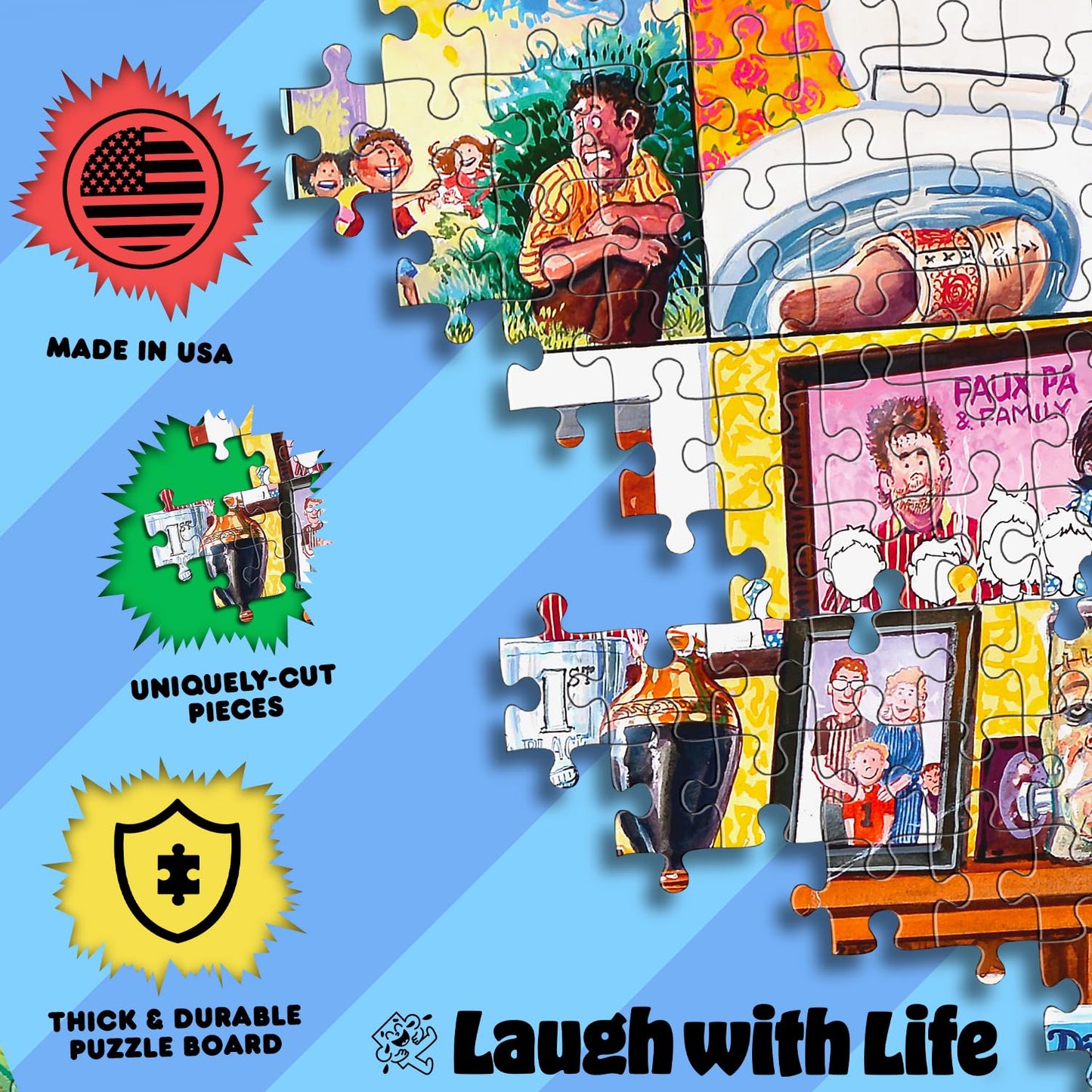 Laugh with Life Dad Joke Puzzle – 1000-Piece Jigsaw for Adults & Teens | Funny Family Game Night Gift